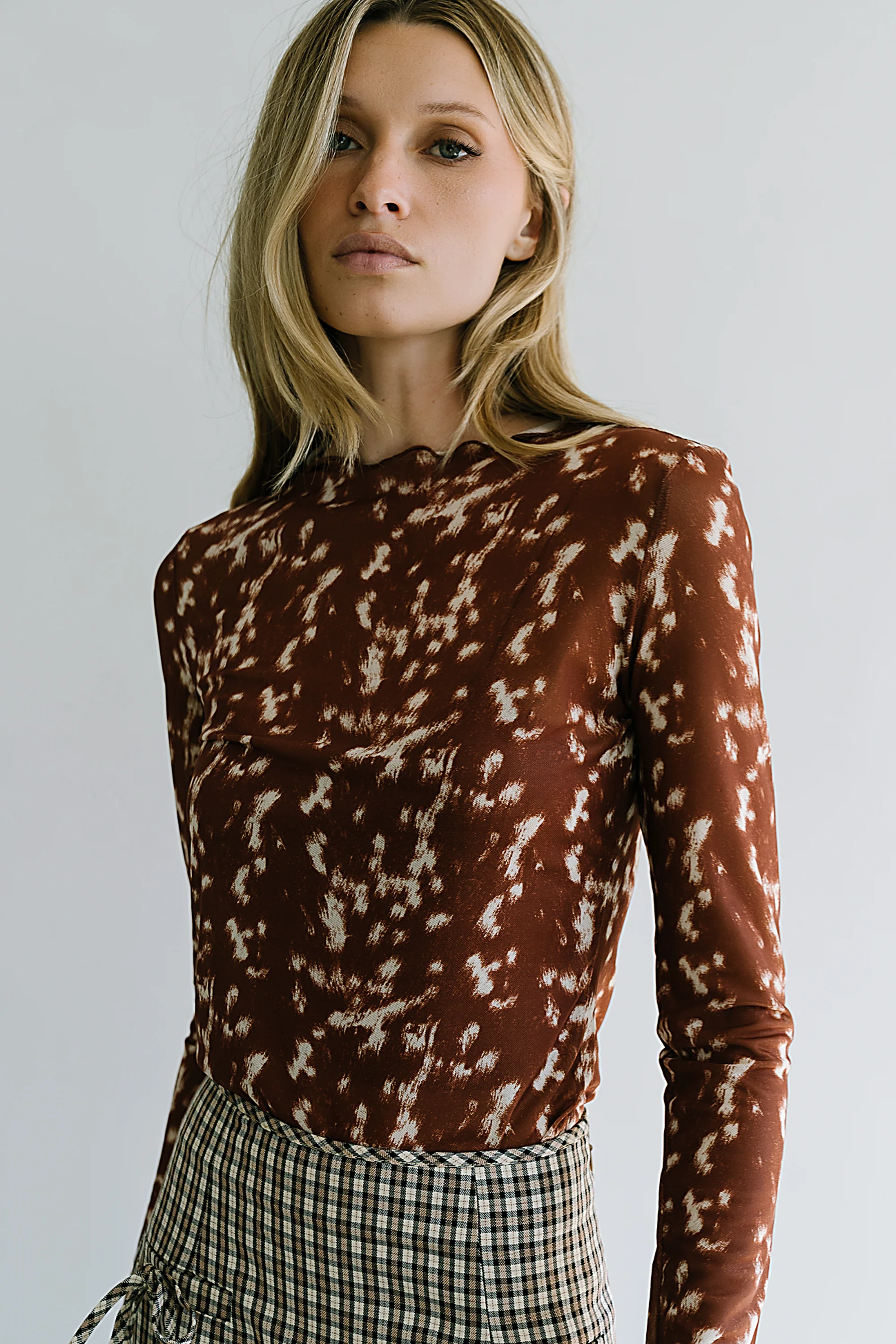 Kourtney Abstract Mesh Top - FINAL SALE - Image 7