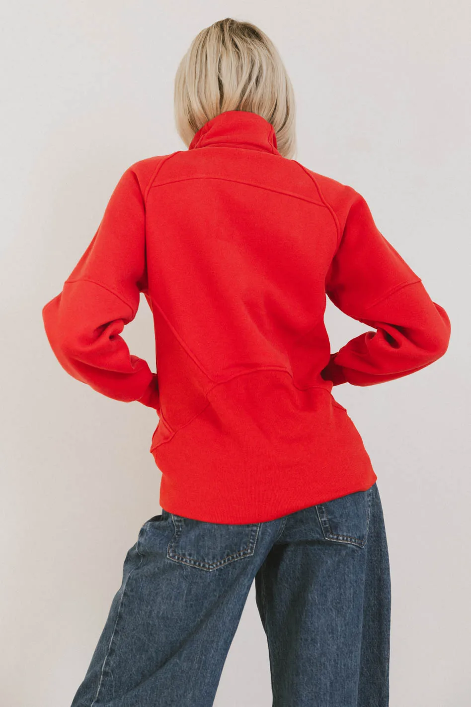 Krista Half Zip in Red - FINAL SALE - Image 2