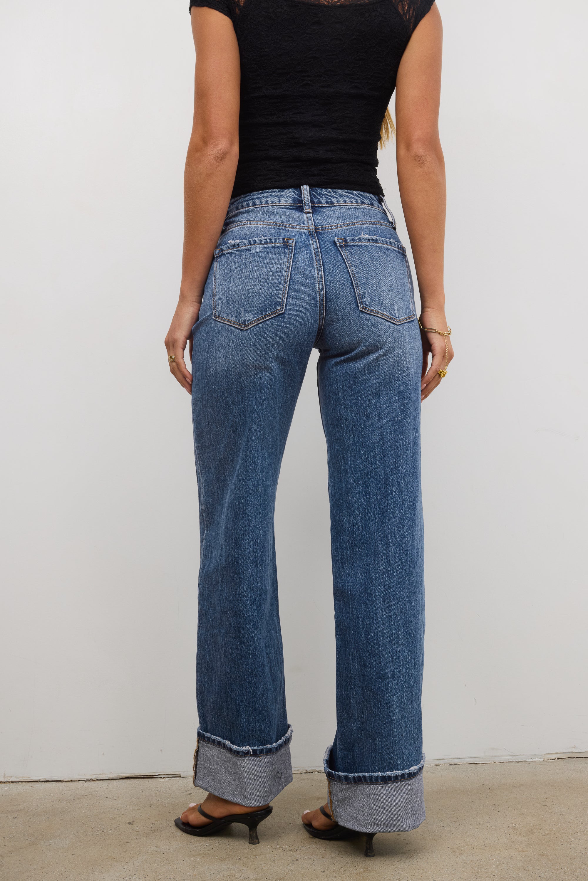 Kyla Cuffed Baggy Jeans - FINAL SALE - Image 5