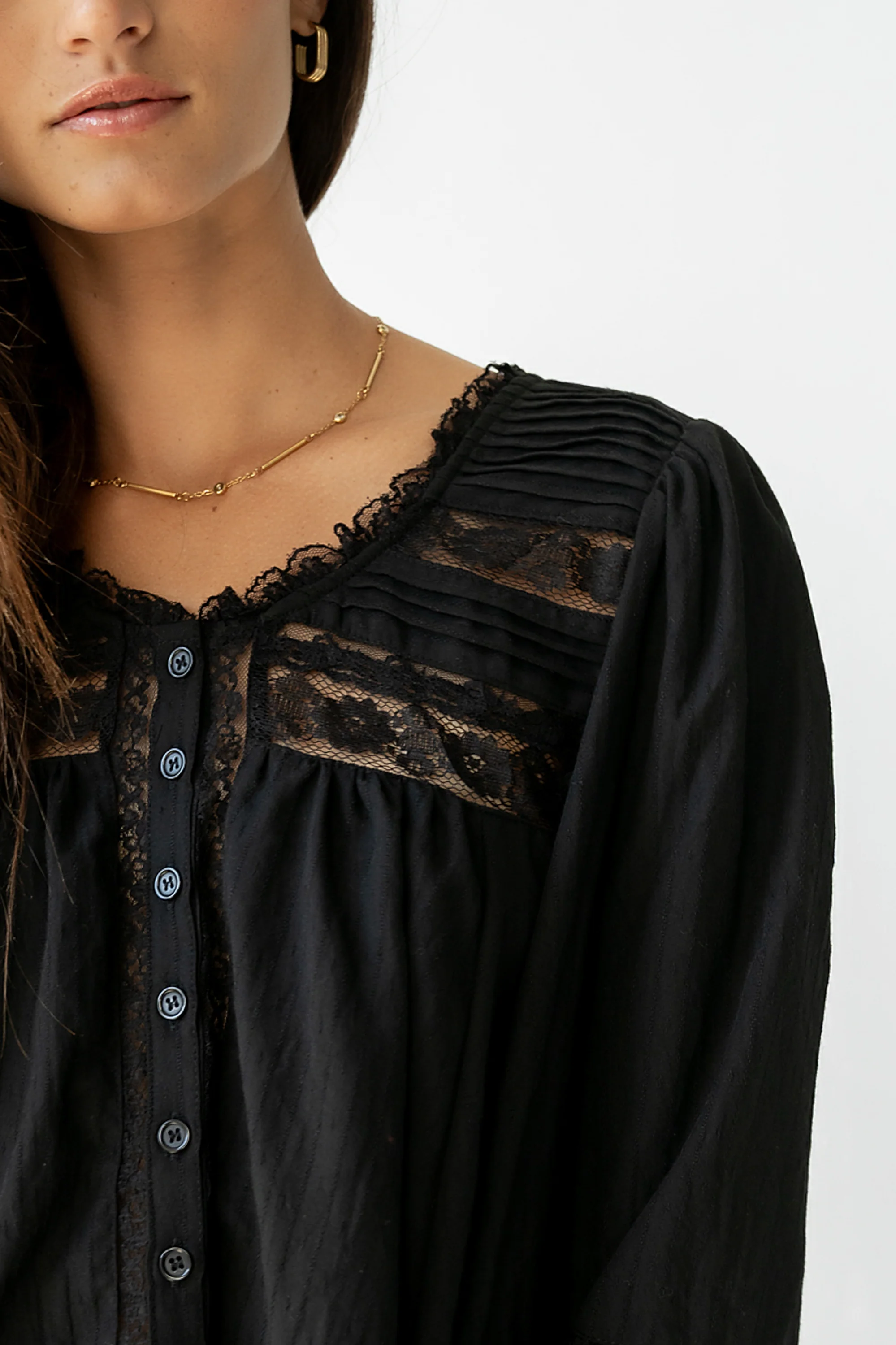 Kylee Lace Blouse in Black - FINAL SALE - Image 3