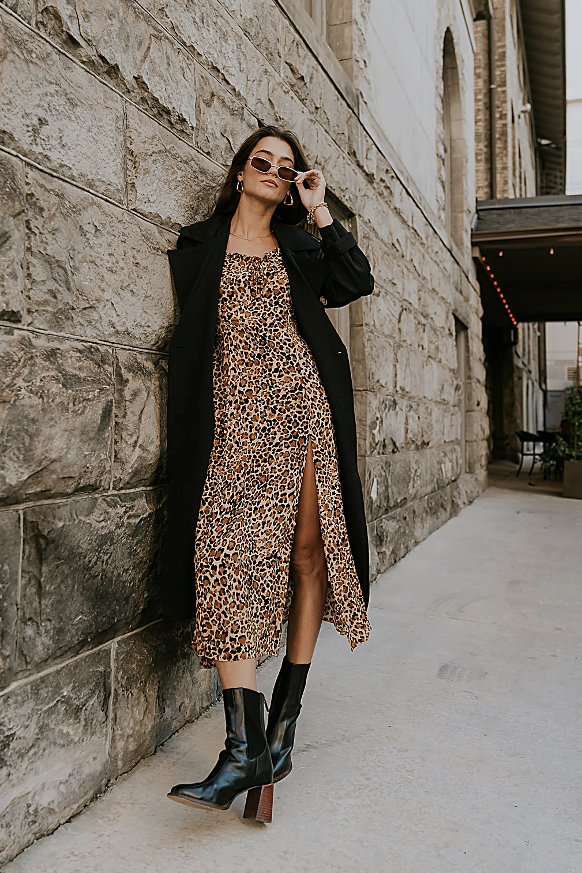 Kylie Leopard Midi Dress - Image 3