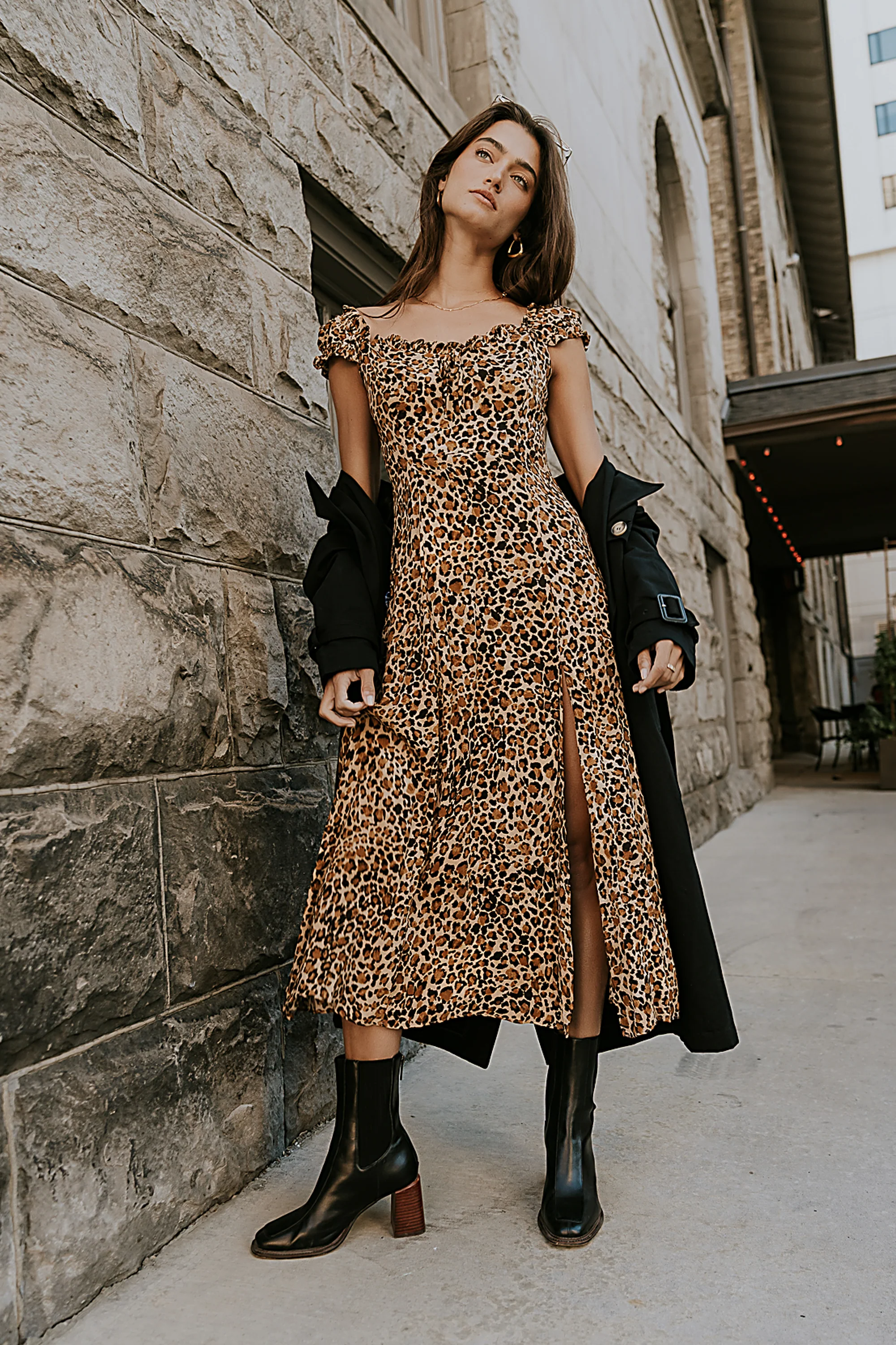Kylie Leopard Midi Dress - Image 5