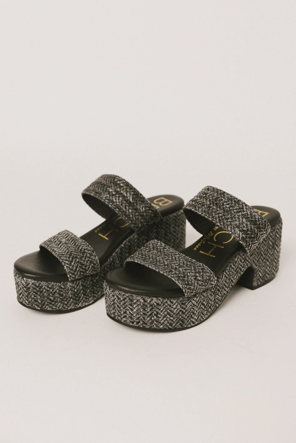 Kylie Platform Sandals in Black - FINAL SALE