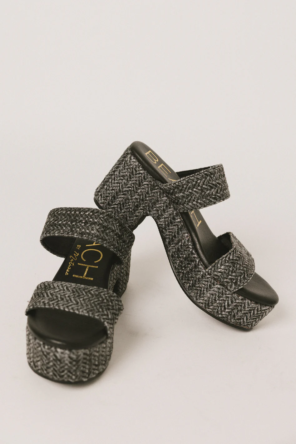 Kylie Platform Sandals in Black - FINAL SALE - Image 2