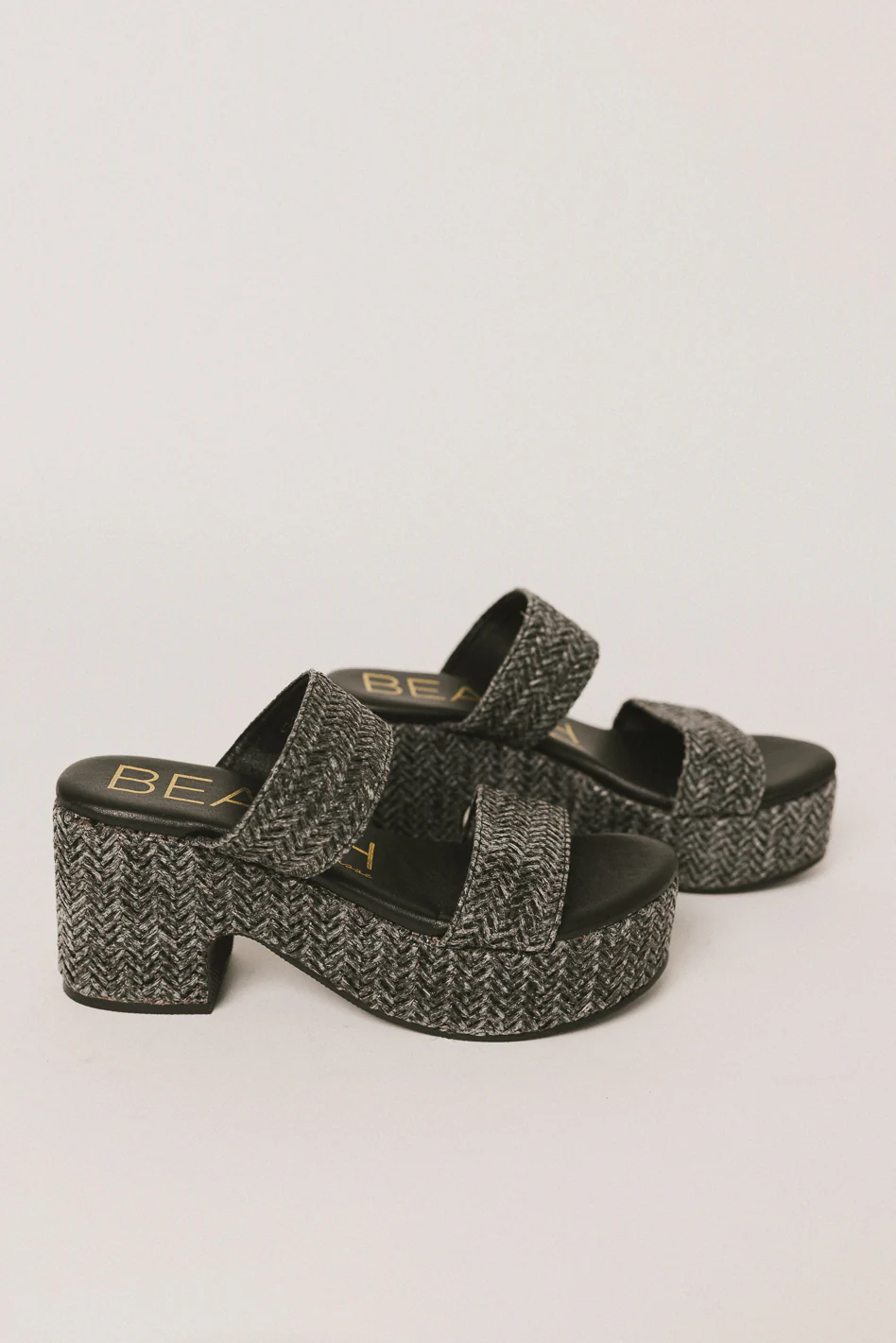 Kylie Platform Sandals in Black - FINAL SALE - Image 3