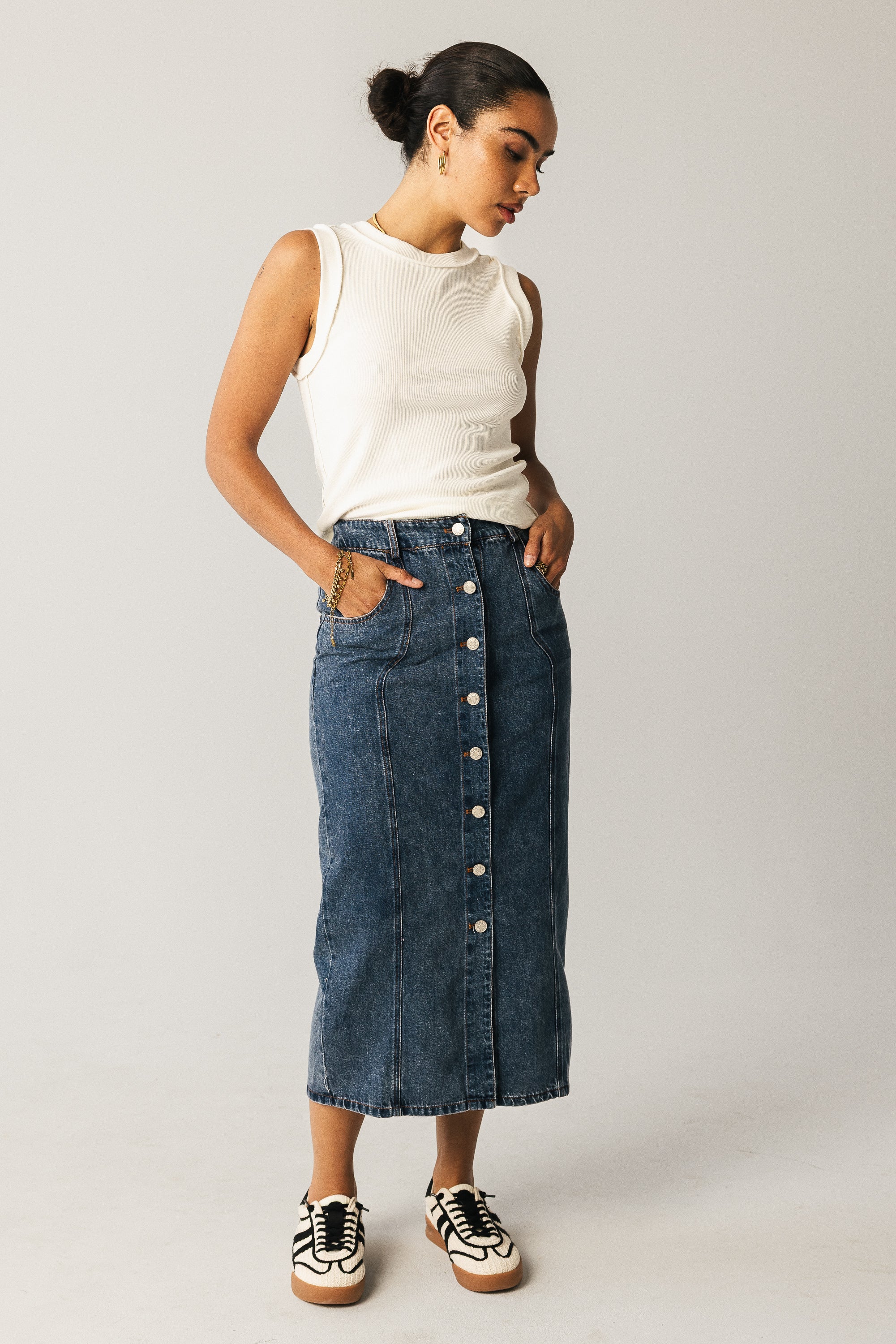 Kylo Denim Maxi Skirt - FINAL SALE - Image 4