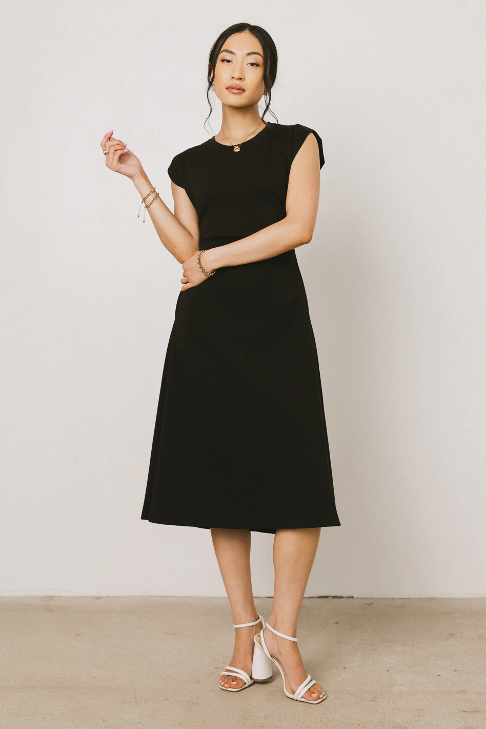 Kyra Midi Dress in Black - FINAL SALE - Image 3