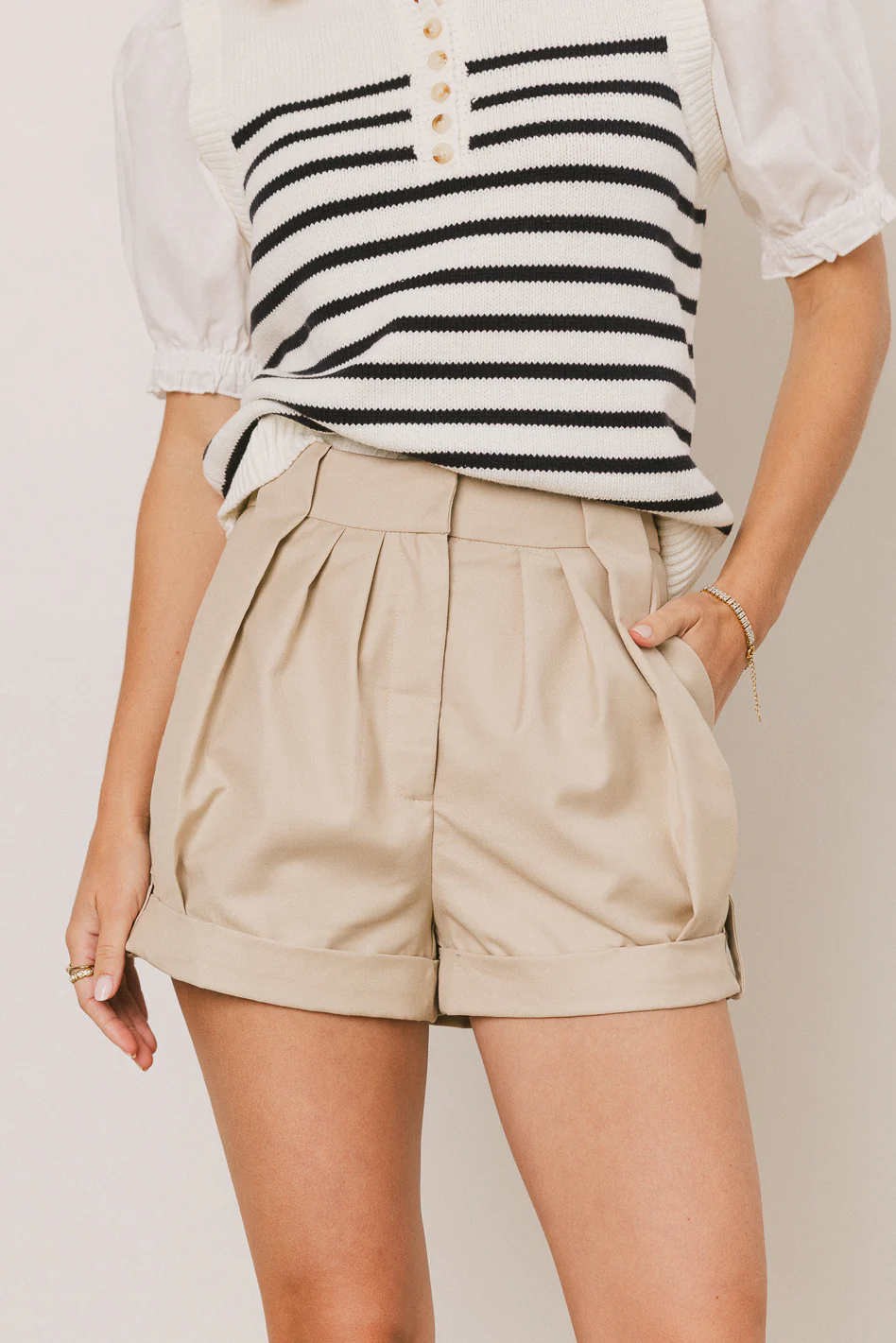 Kyrie Pleated Shorts - FINAL SALE - Image 8