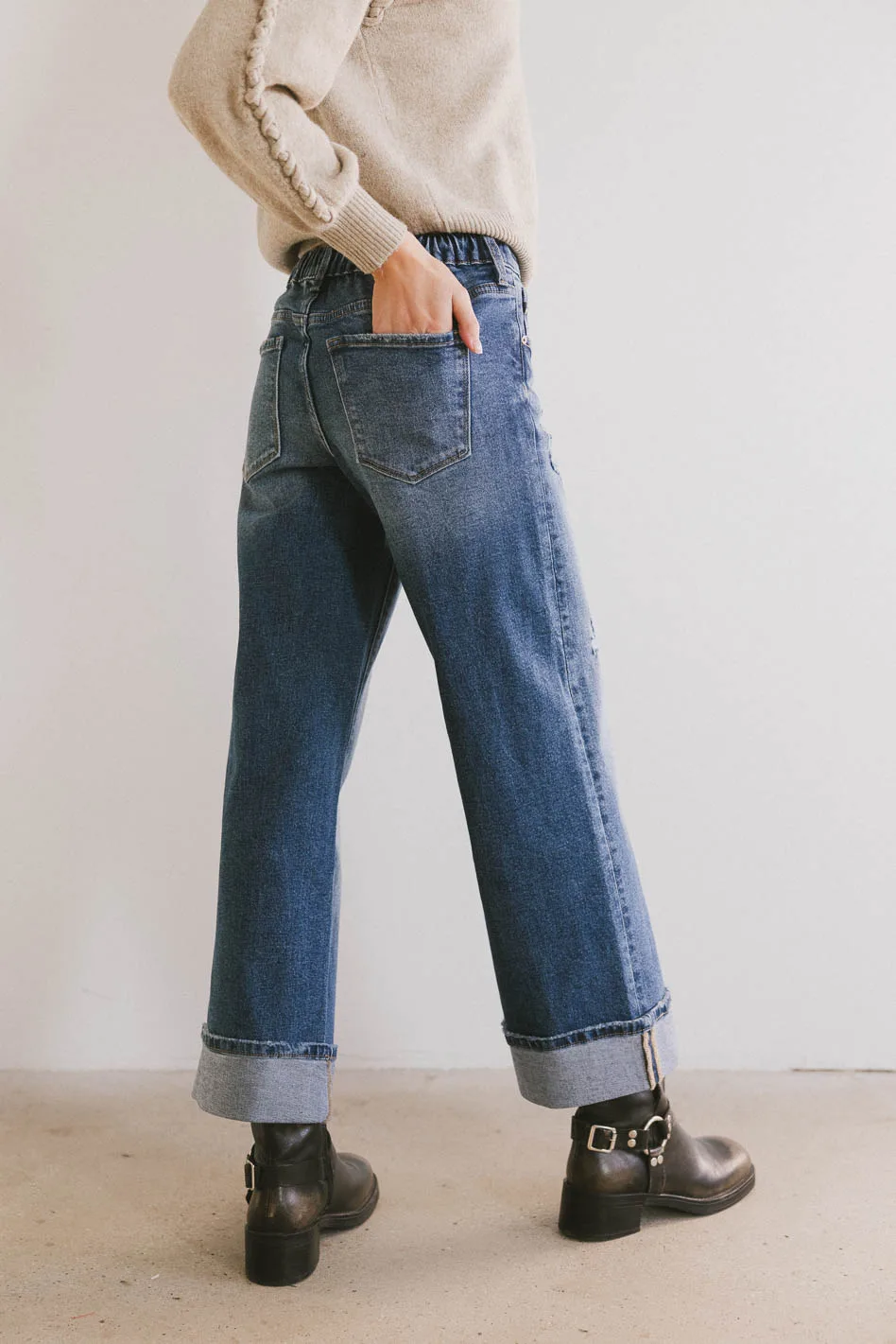 Lacie Cropped Wide Leg Jeans - FINAL SALE - Image 5
