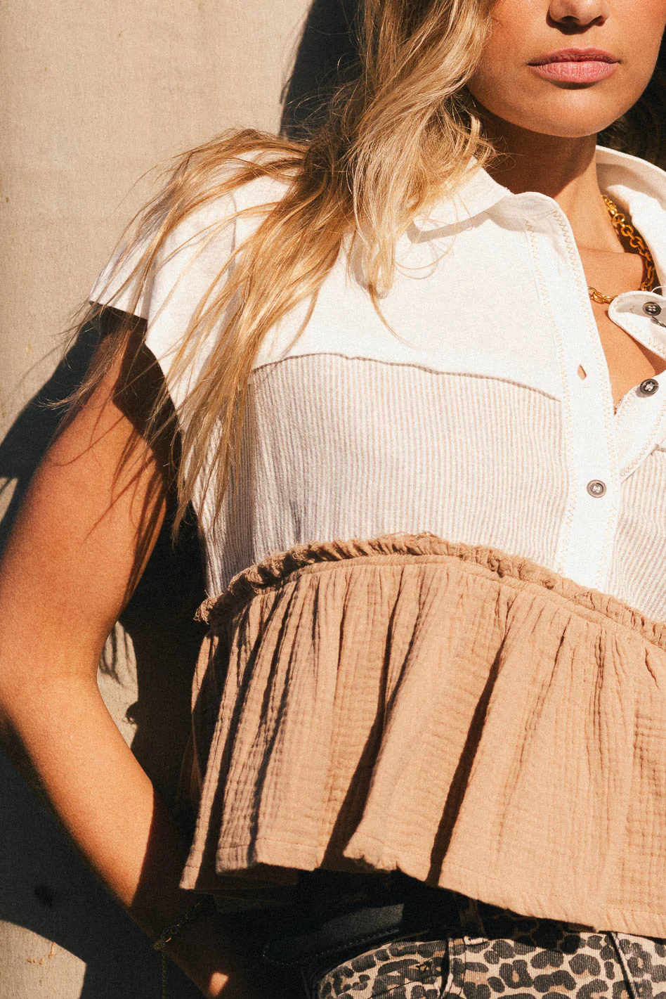 Lainey Contrast Top - FINAL SALE - Image 2