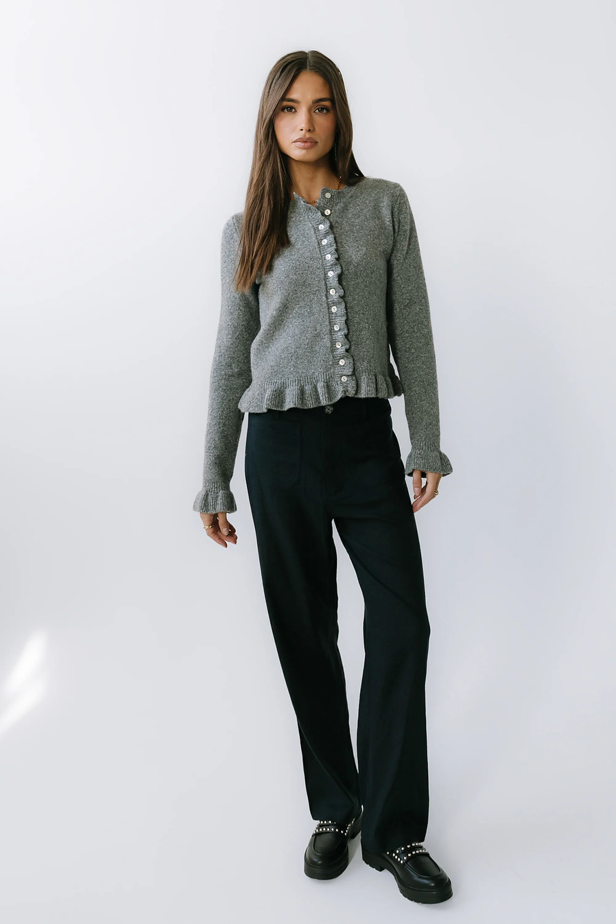Lander Wide Leg Pants in Navy