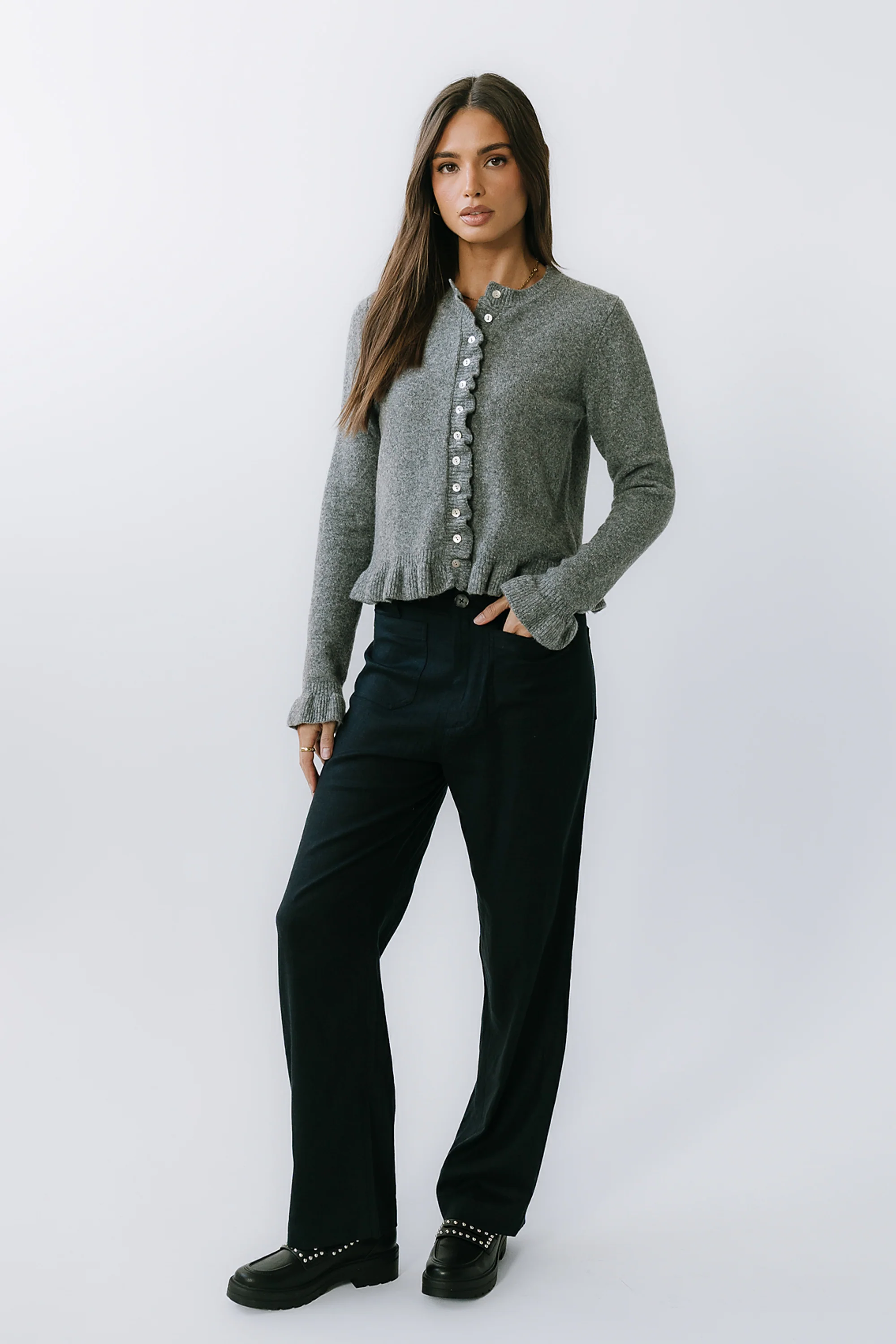 Lander Wide Leg Pants in Navy - Image 6
