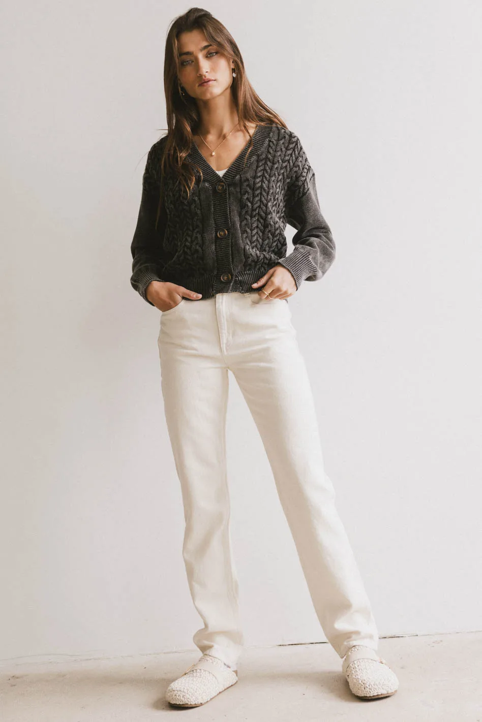 Lane Cable Knit Cardigan - FINAL SALE - Image 5