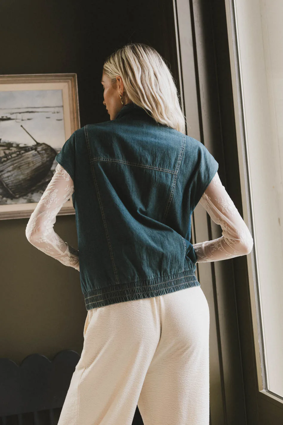Larkin Denim Vest - FINAL SALE - Image 2