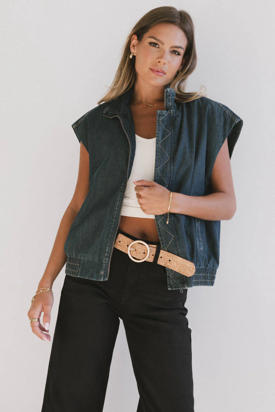 Larkin Denim Vest - FINAL SALE - Image 3