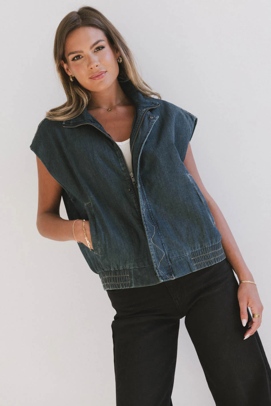 Larkin Denim Vest - FINAL SALE - Image 7