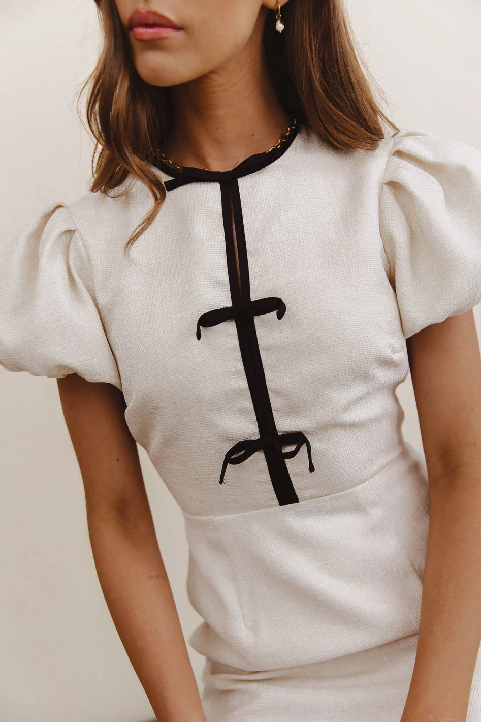 Laura Bow Mini Dress - FINAL SALE - Image 4
