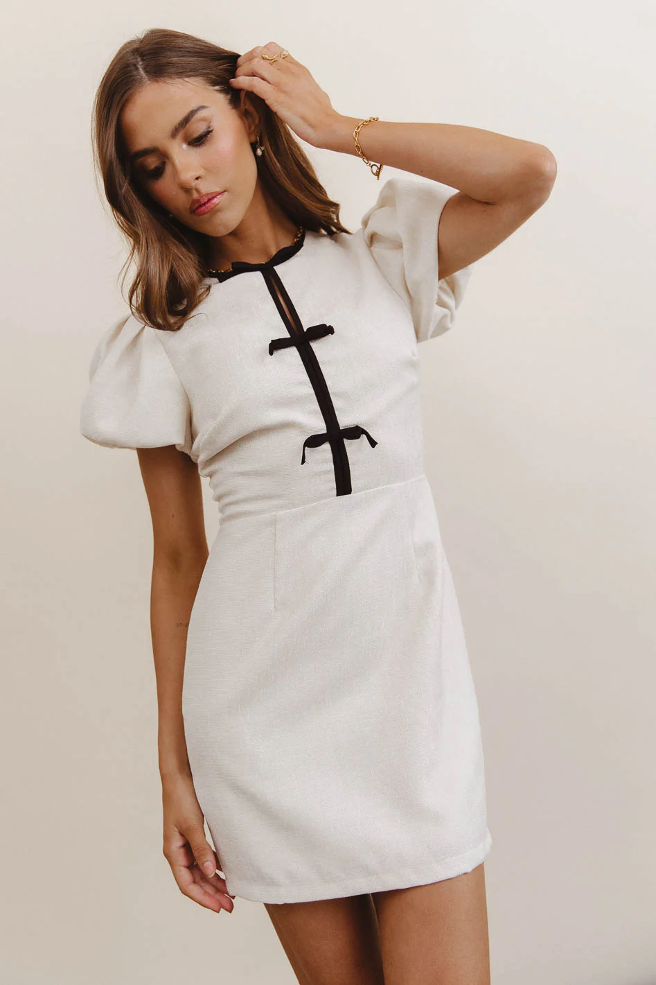 Laura Bow Mini Dress - FINAL SALE - Image 6