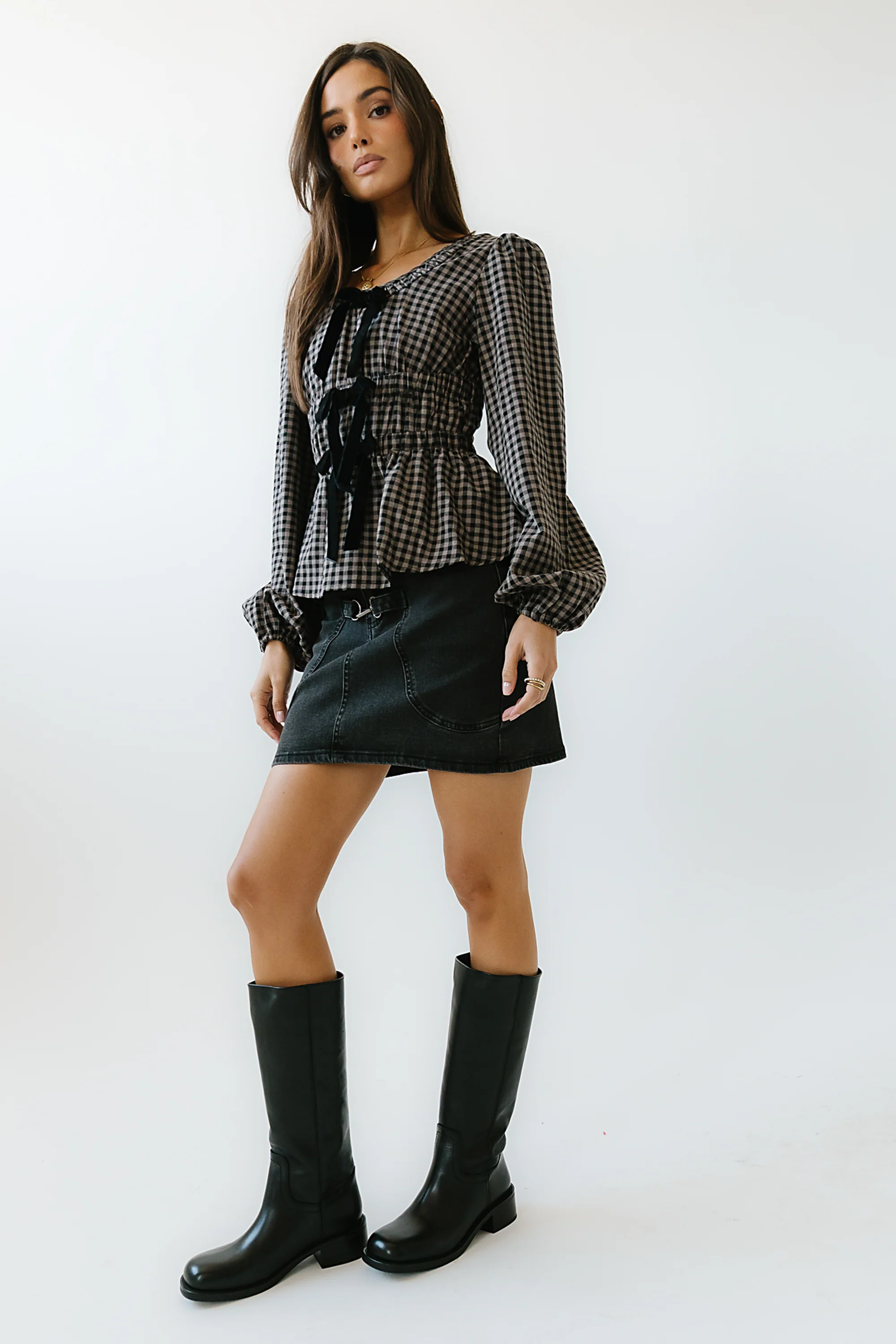 Laurel Denim Mini Skirt - FINAL SALE - Image 4