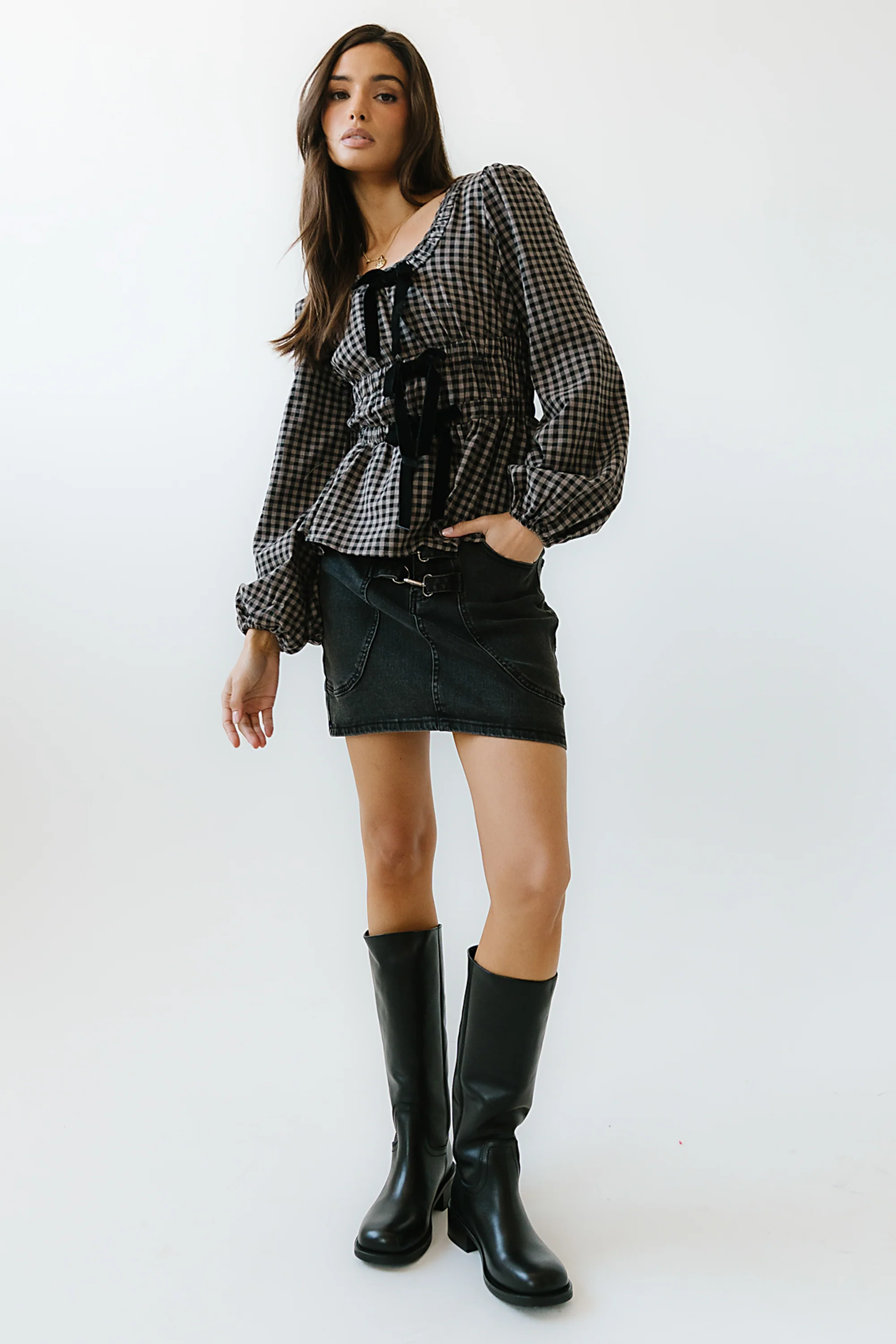 Laurel Denim Mini Skirt - FINAL SALE - Image 8