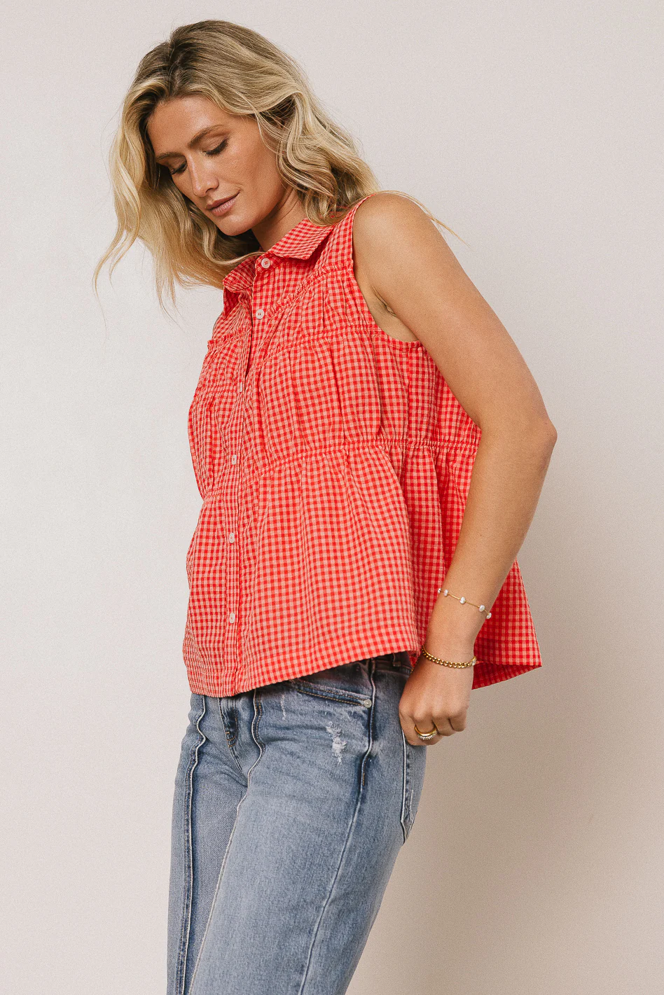 Lea Gingham Blouse - FINAL SALE - Image 2