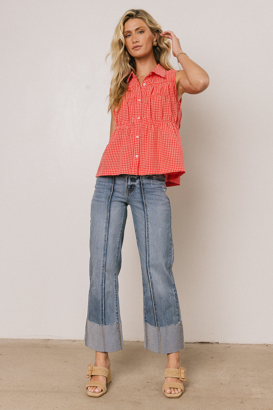 Lea Gingham Blouse - FINAL SALE - Image 5