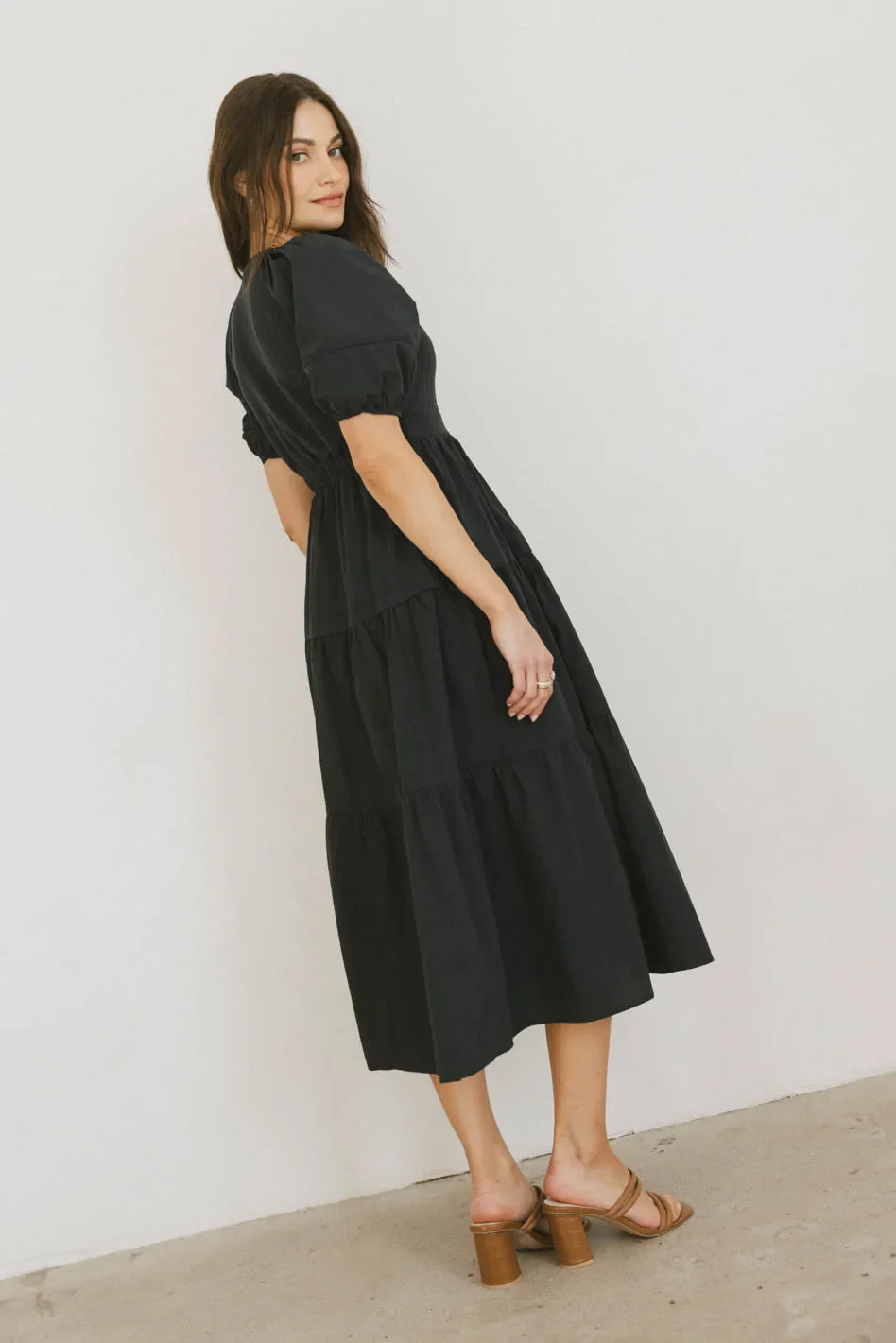 Leandra Midi Dress in Navy - FINAL SALE - Image 2