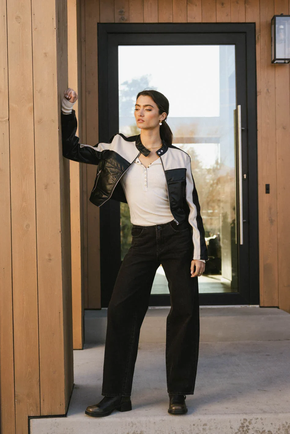 Leda Vegan Leather Jacket - FINAL SALE - Image 2