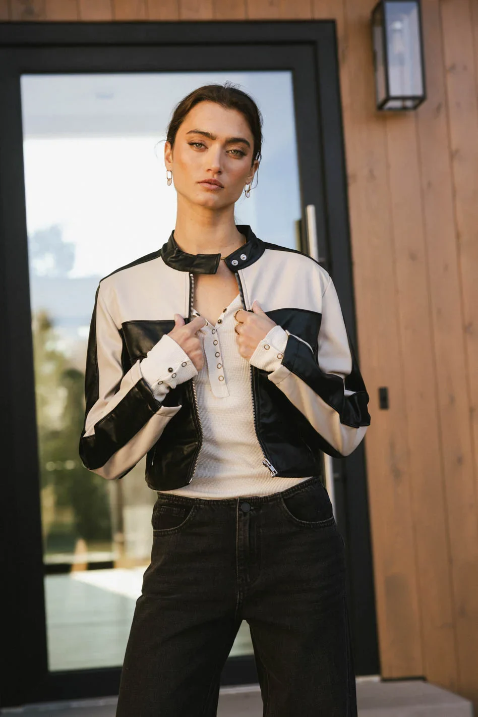 Leda Vegan Leather Jacket - FINAL SALE - Image 3