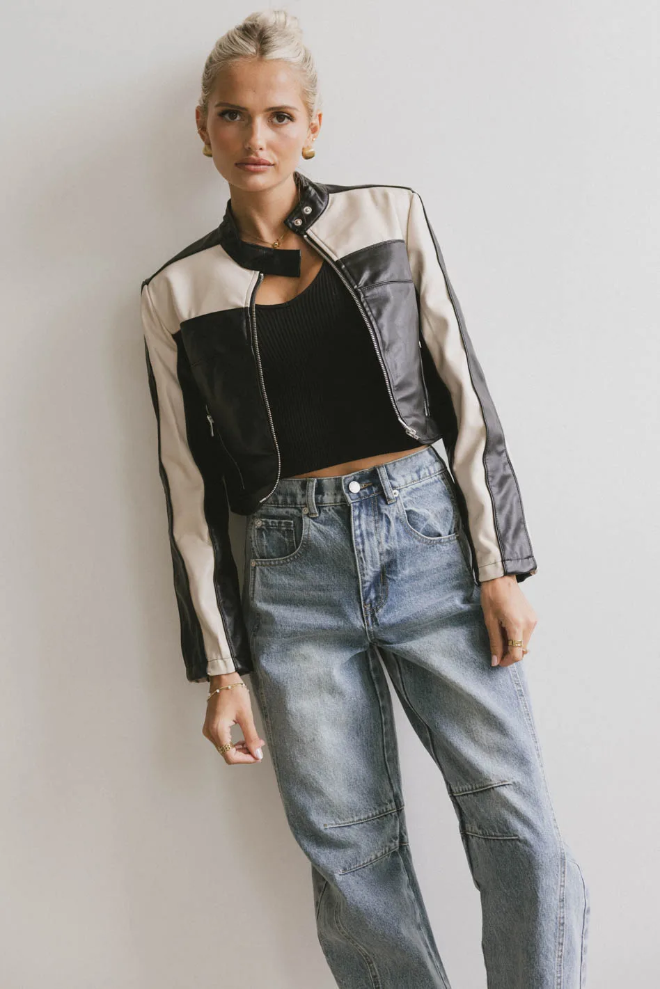 Leda Vegan Leather Jacket - FINAL SALE - Image 6