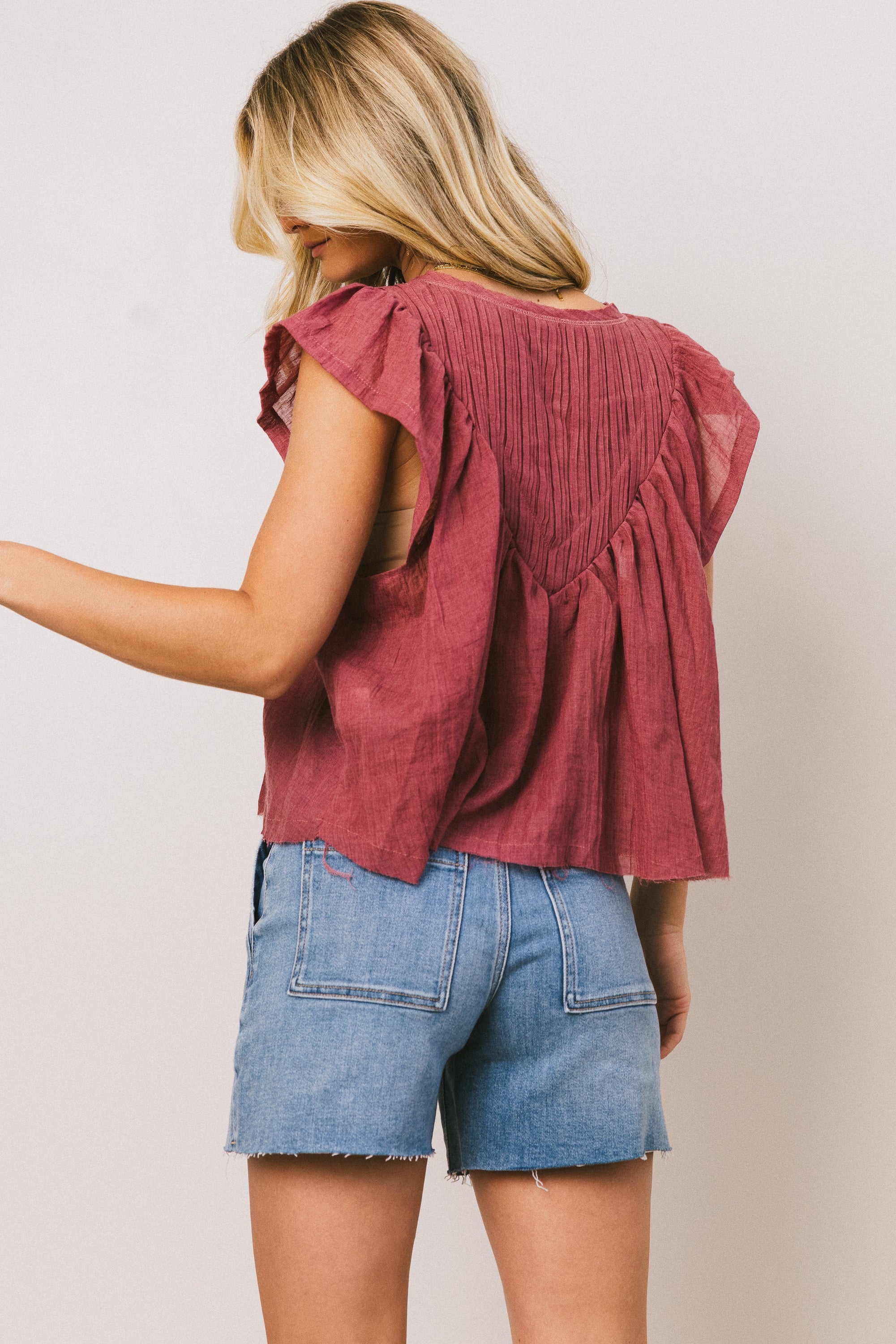 Leia Blouse in Berry - FINAL SALE - Image 5