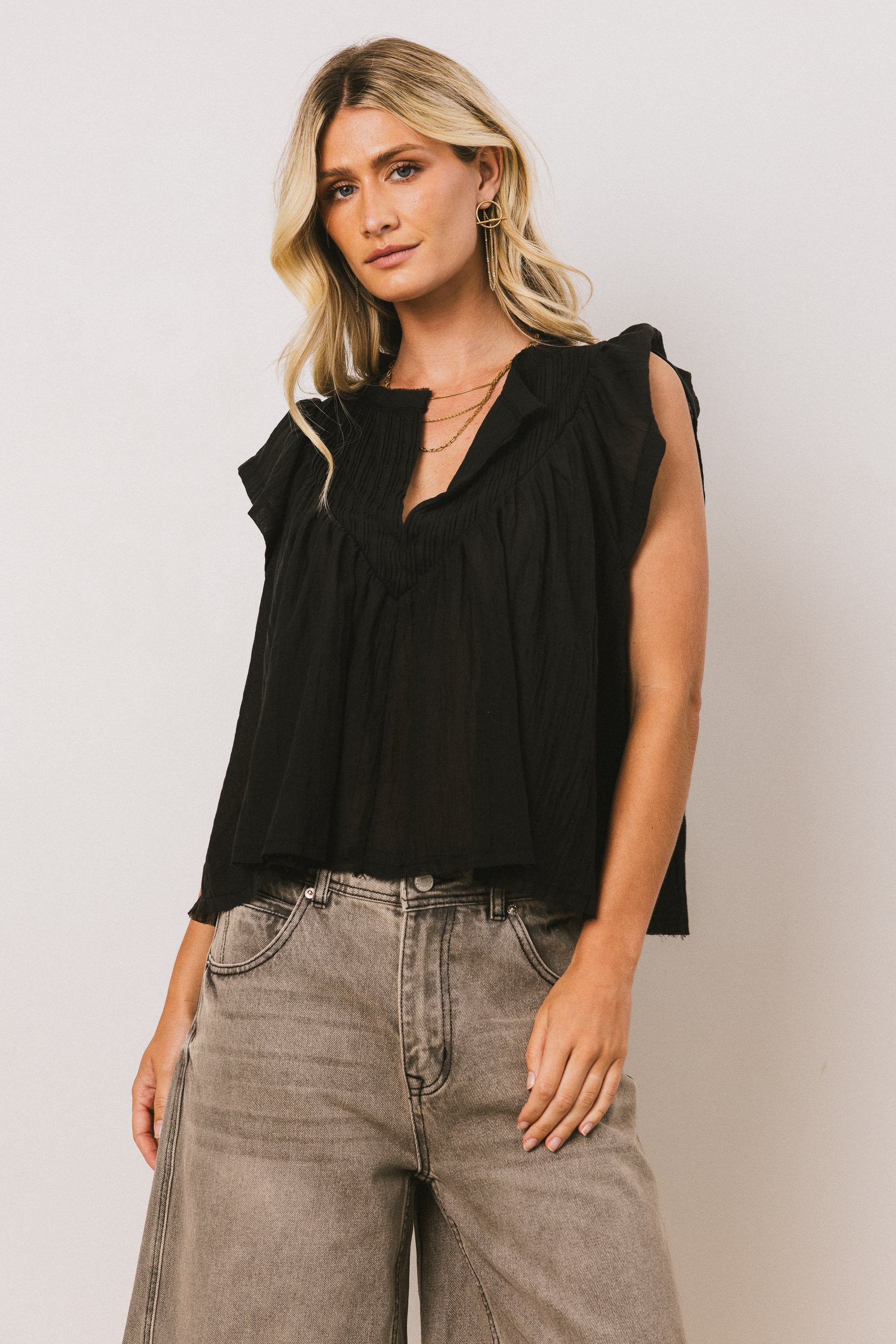 Leia Blouse in Black - FINAL SALE - Image 3