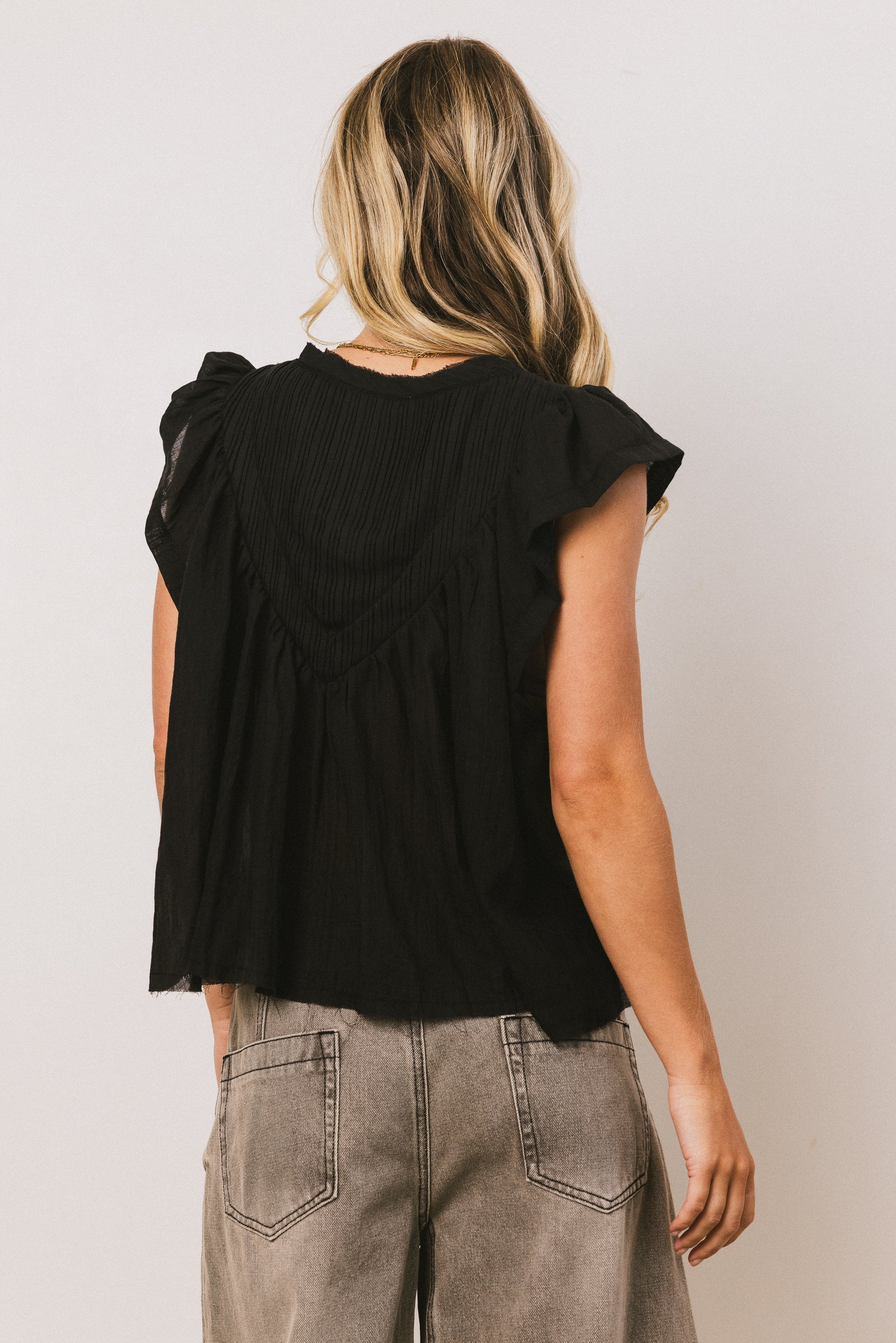 Leia Blouse in Black - FINAL SALE - Image 4