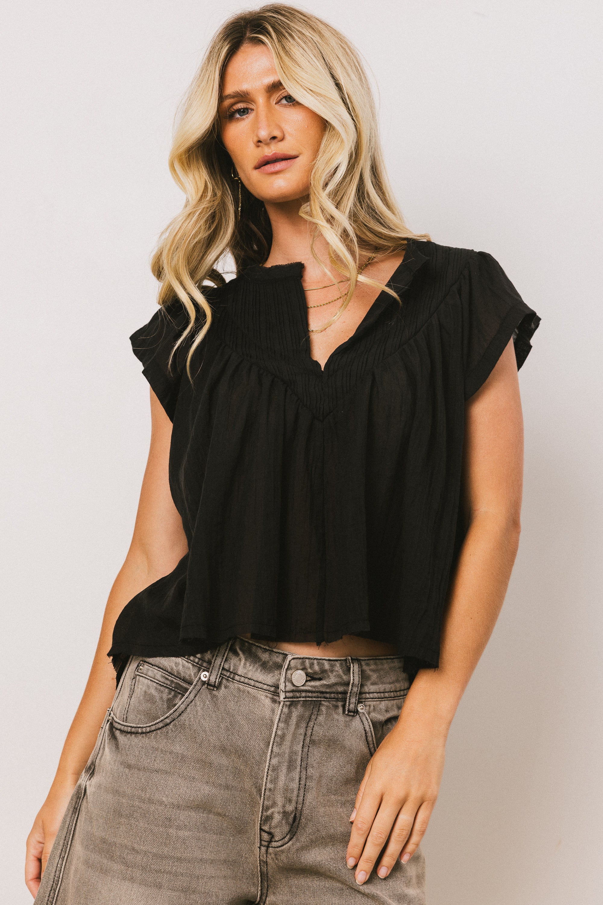 Leia Blouse in Black - FINAL SALE - Image 5