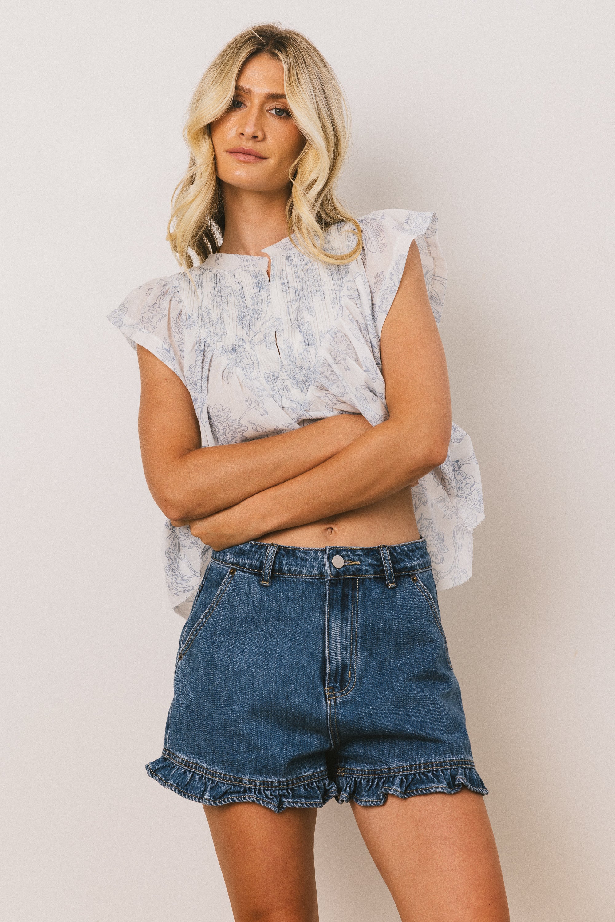 Leia Blouse in Blue - FINAL SALE - Image 4