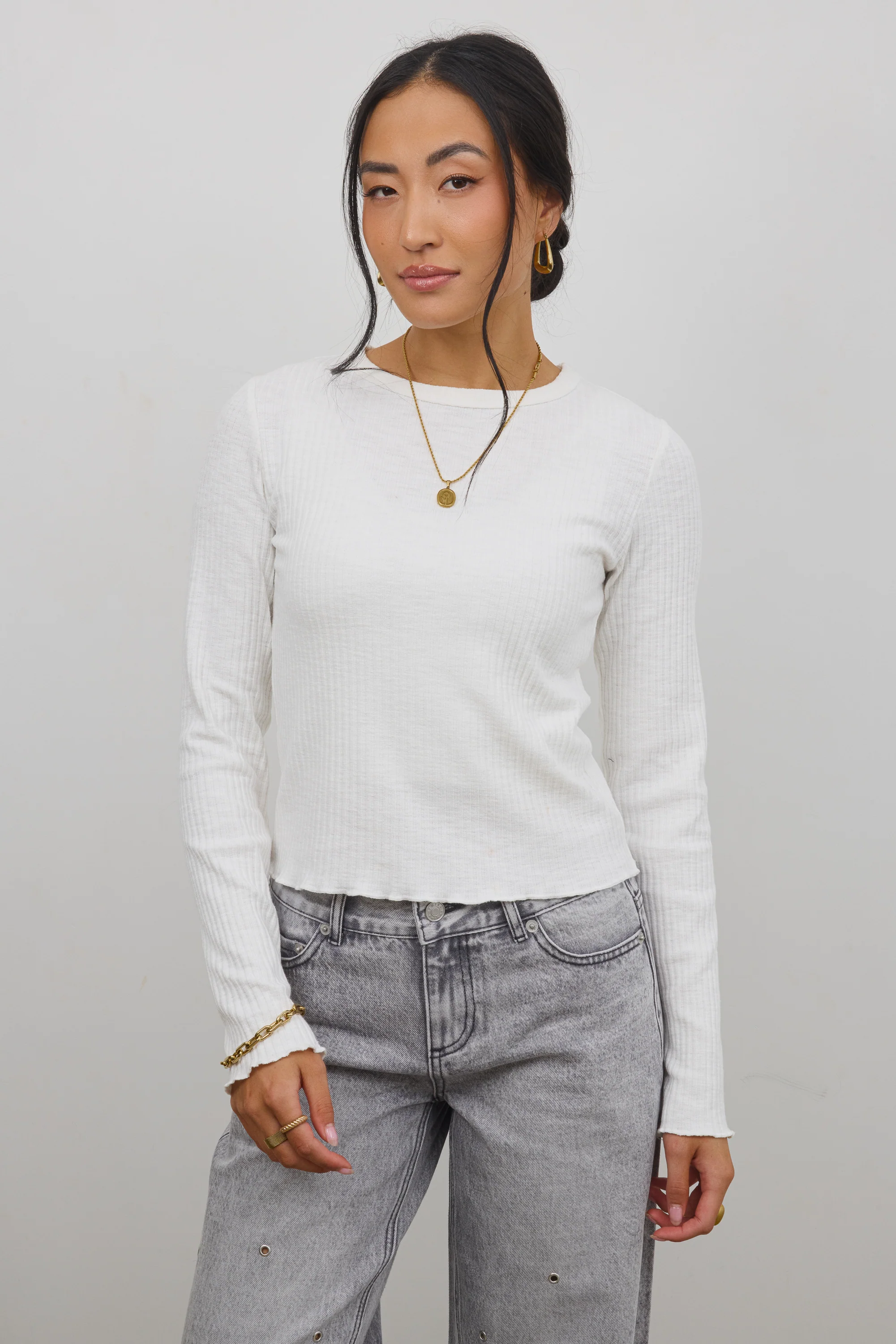 Leif Knit Top in White - FINAL SALE - Image 6