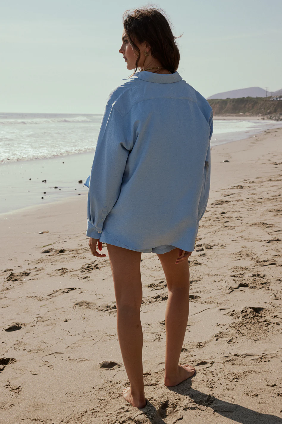 Lena Button Up in Blue - FINAL SALE - Image 3