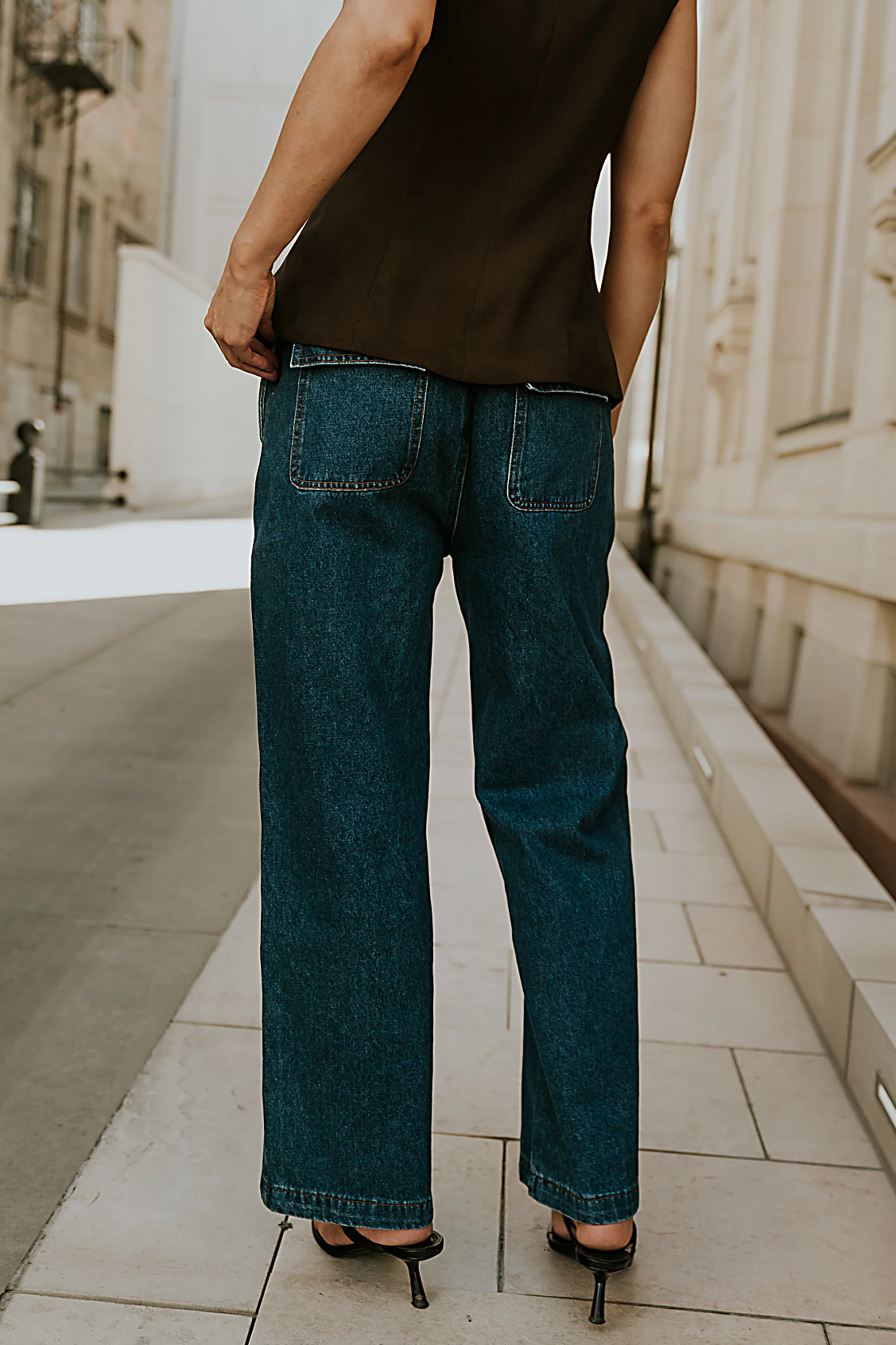 Lena Oversized Denim Pants - FINAL SALE - Image 3