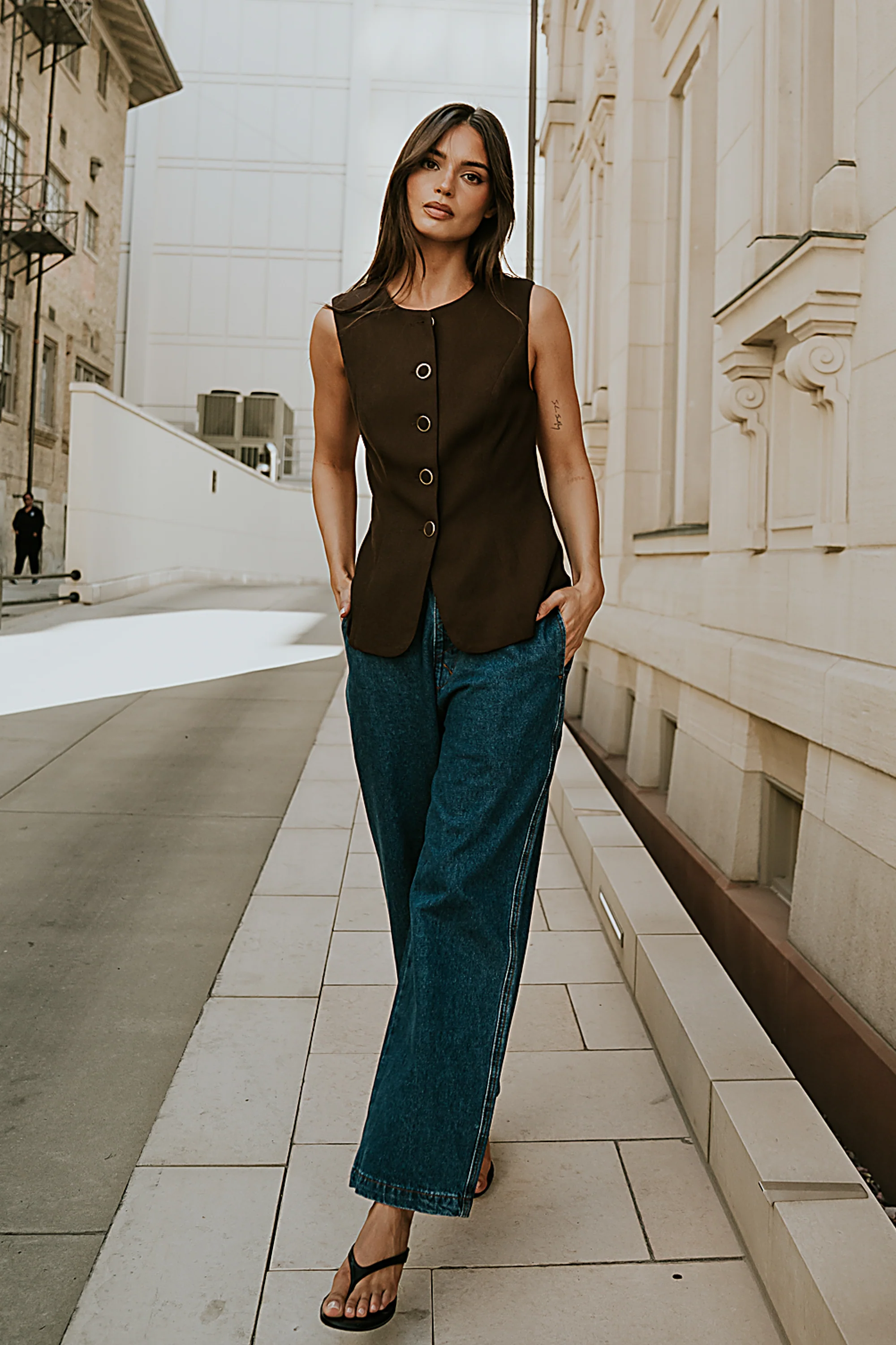 Lena Oversized Denim Pants - FINAL SALE - Image 4