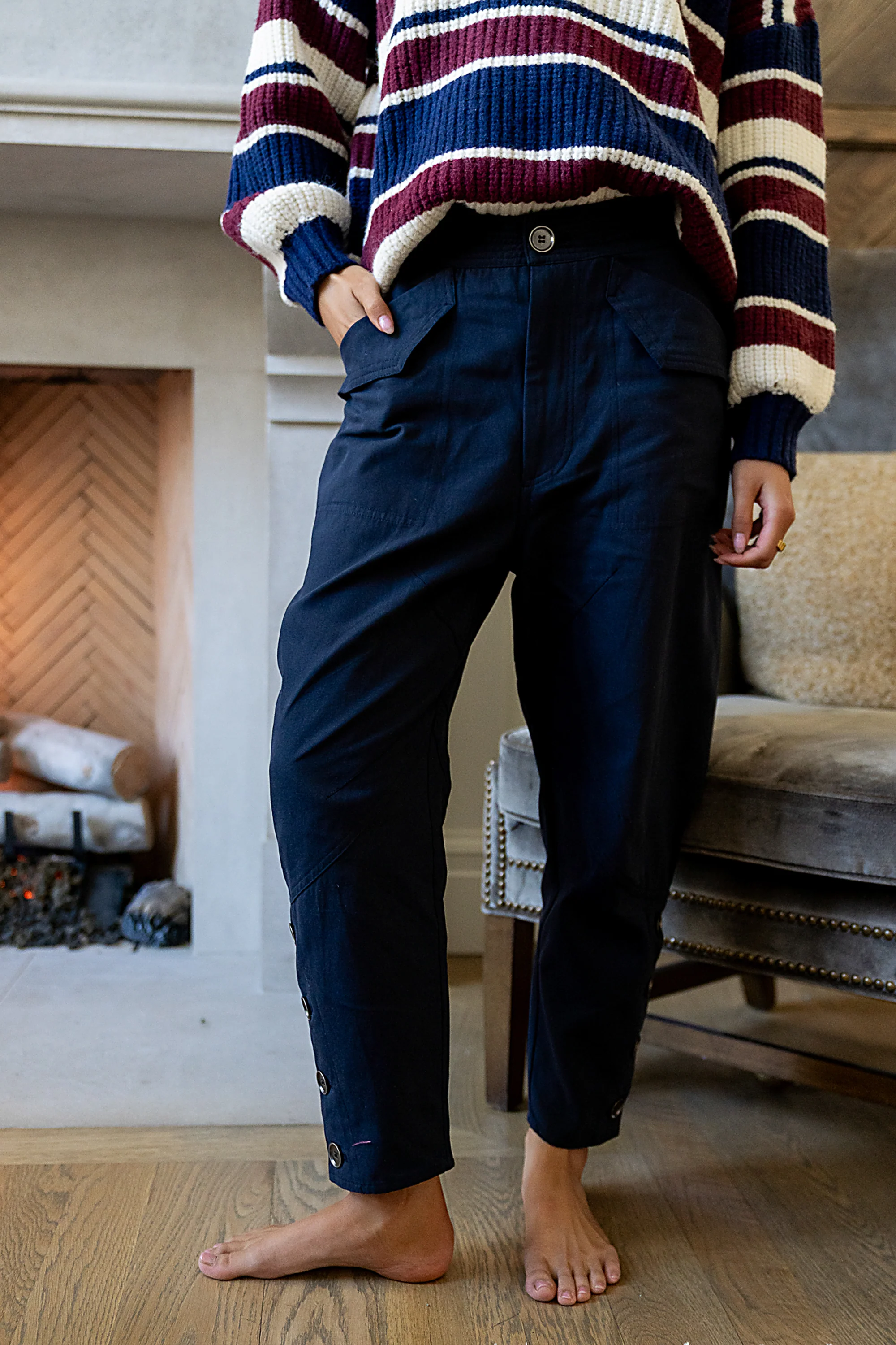 Lennie Cropped Barrel Pants - Image 10