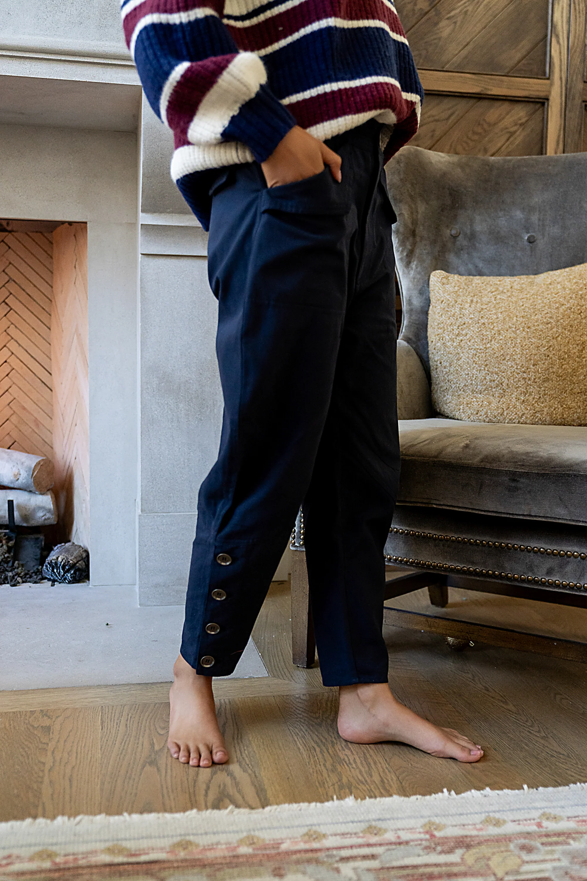 Lennie Cropped Barrel Pants - Image 9