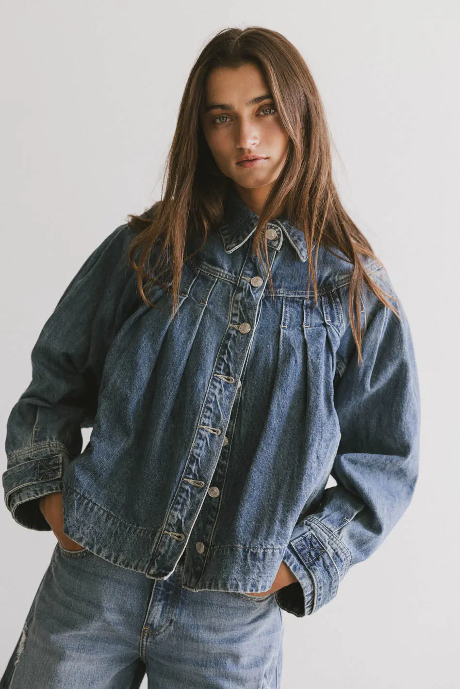 Lennon Denim Jacket Medium Wash - Image 3