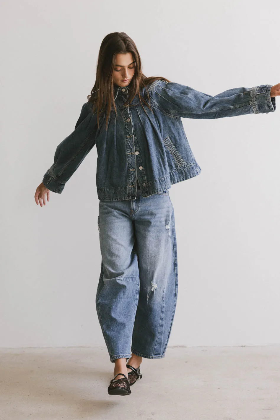 Lennon Denim Jacket Medium Wash - Image 5