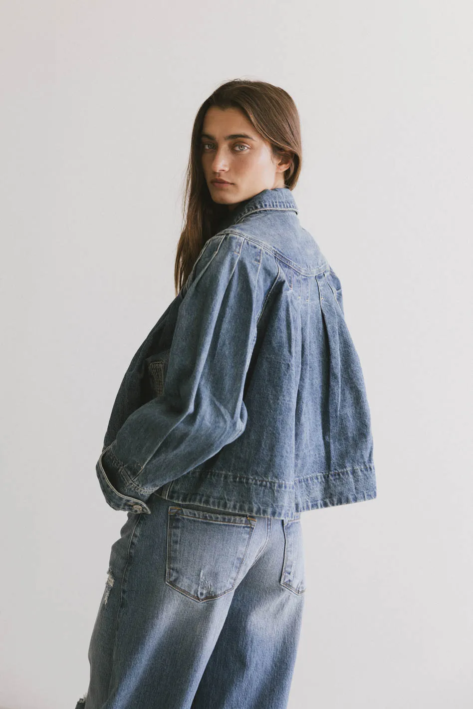 Lennon Denim Jacket Medium Wash - Image 6