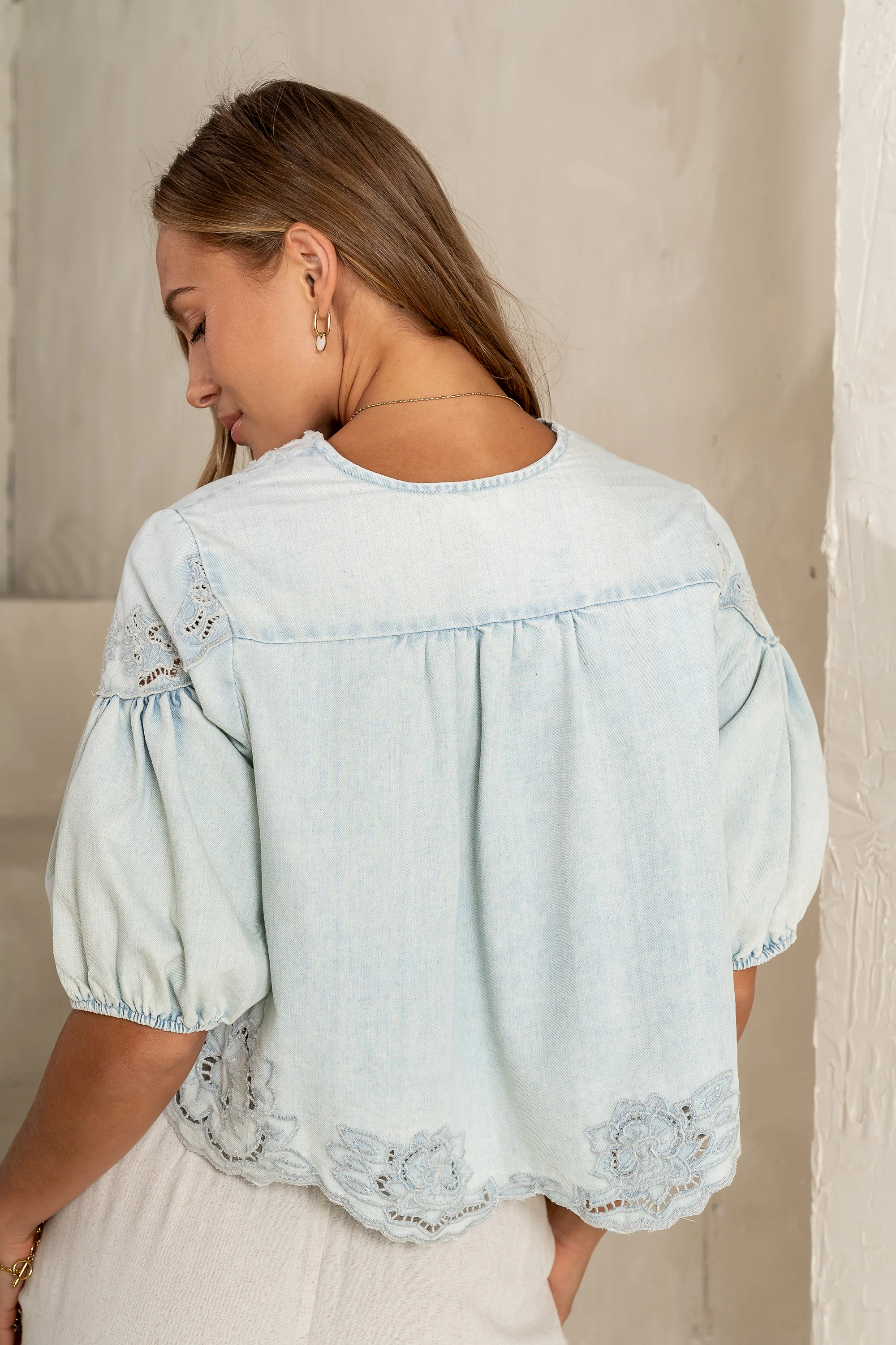 Lennon Floral Embroidered Blouse - FINAL SALE - Image 4