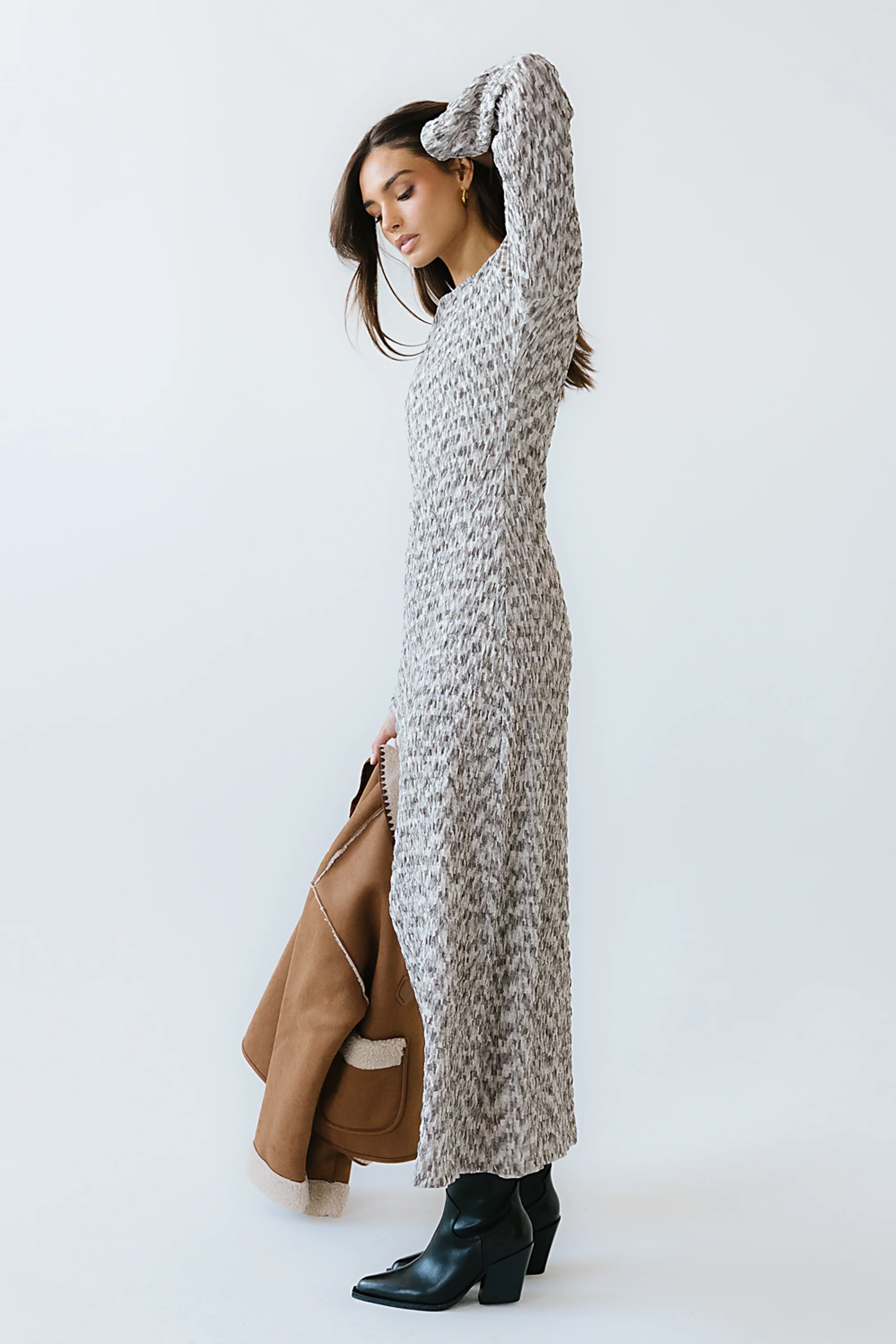 Lennon Textured Maxi Dress - FINAL SALE - Image 2
