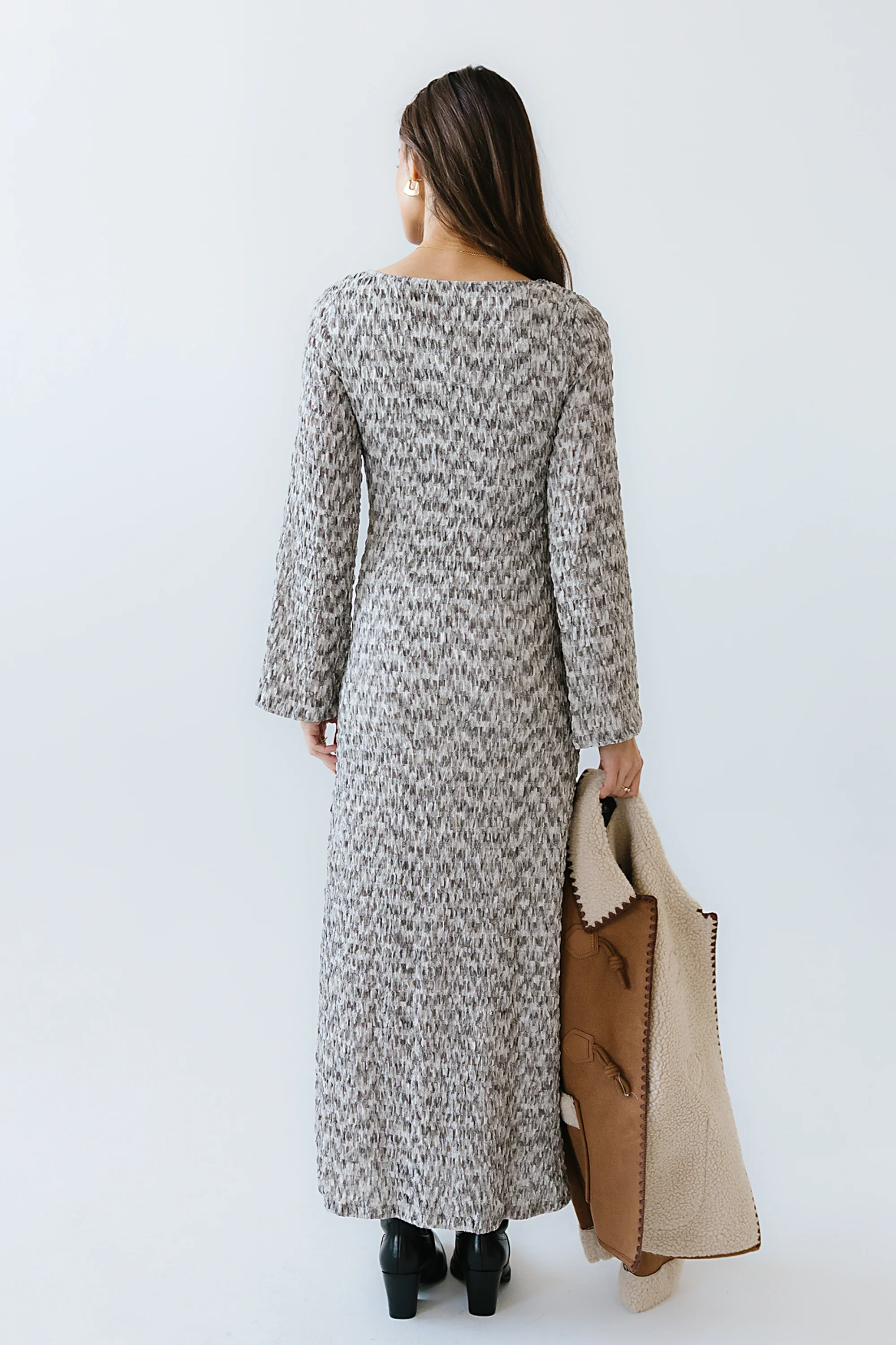 Lennon Textured Maxi Dress - FINAL SALE - Image 3