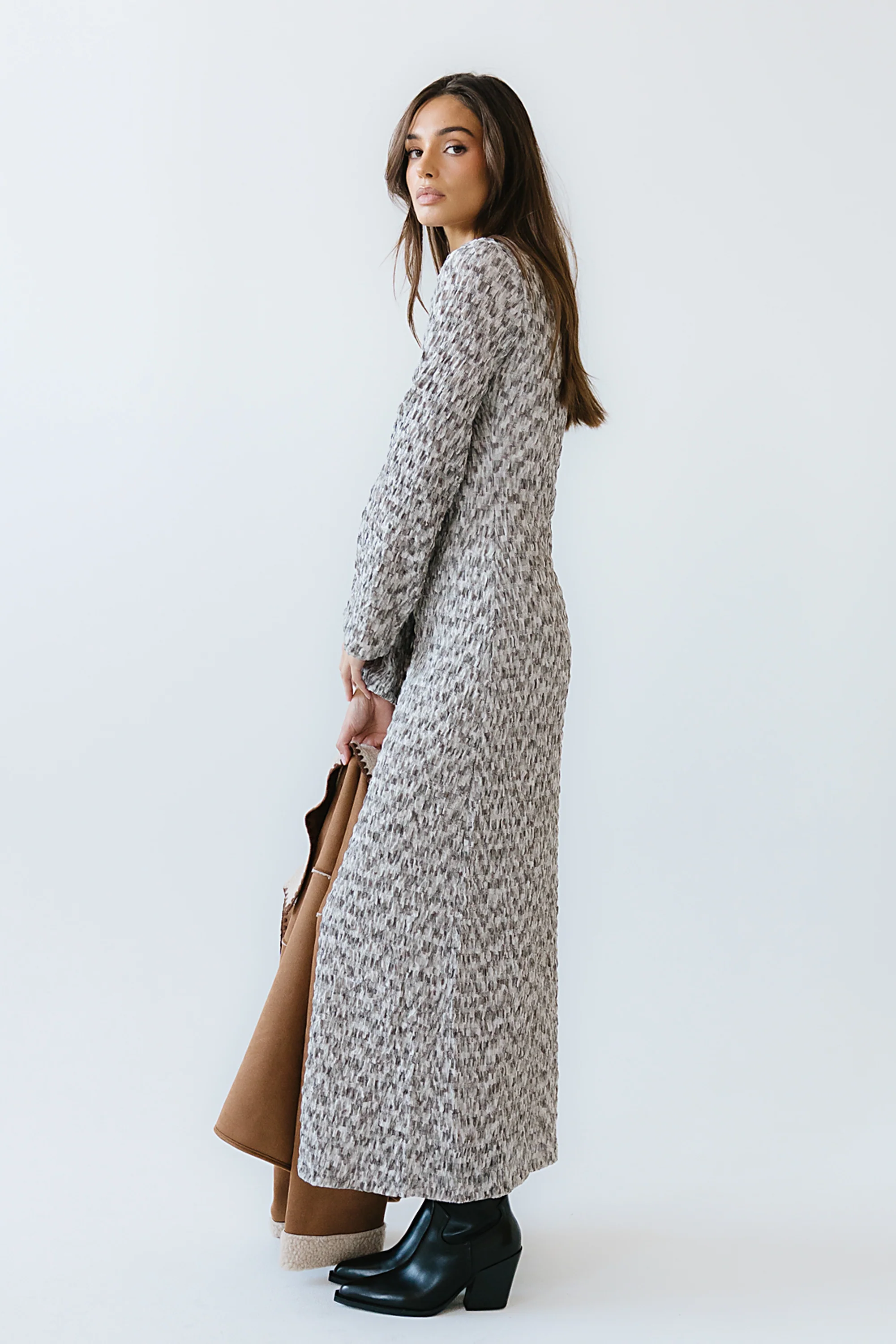 Lennon Textured Maxi Dress - FINAL SALE - Image 6