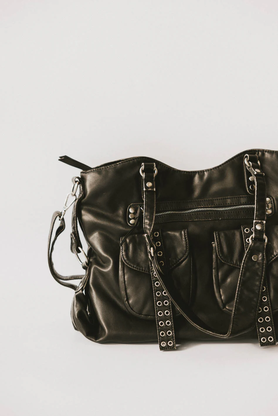 Lennox Studded Faux Leather Tote - FINAL SALE - Image 6