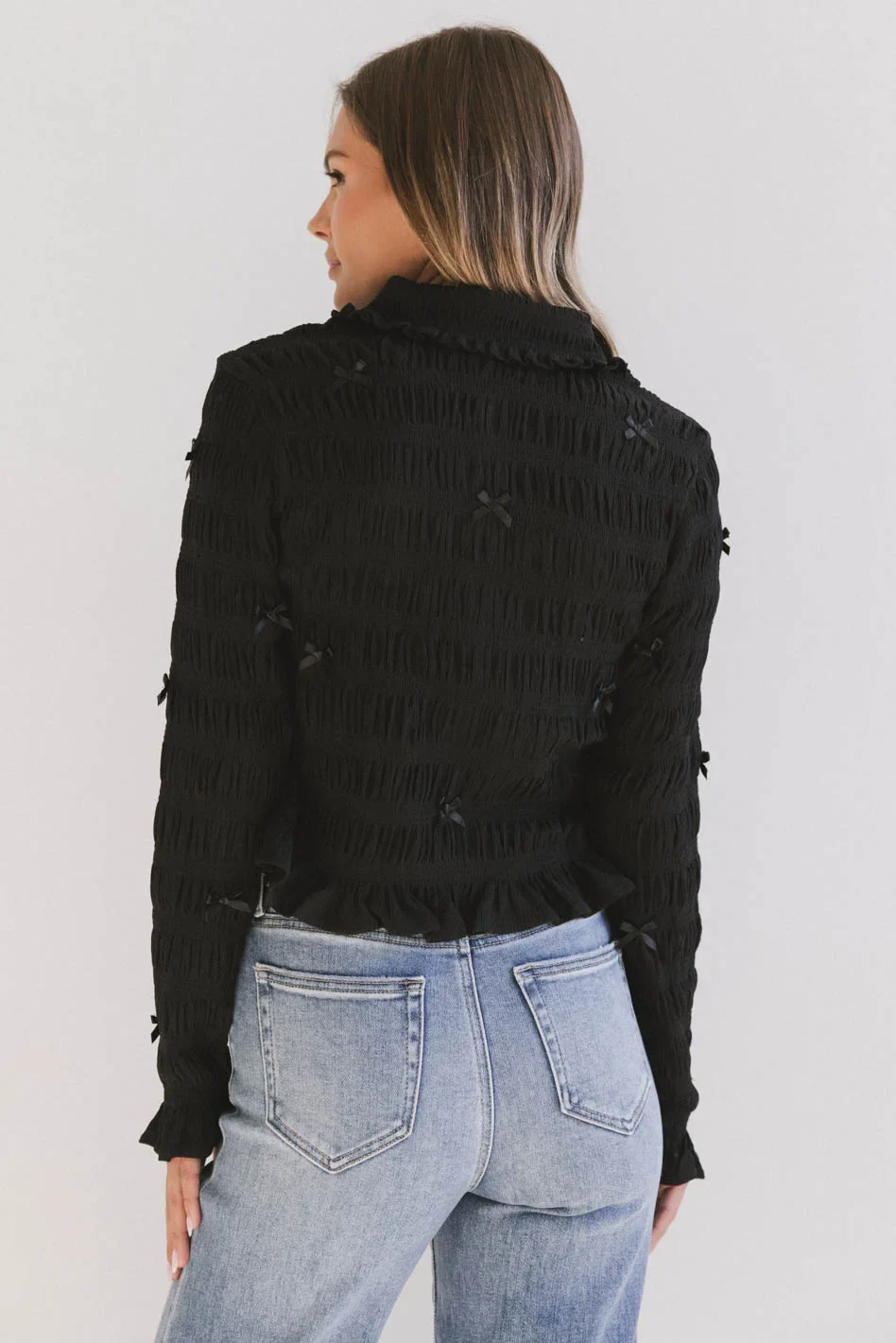 Leonora Blouse in Black - FINAL SALE - Image 4